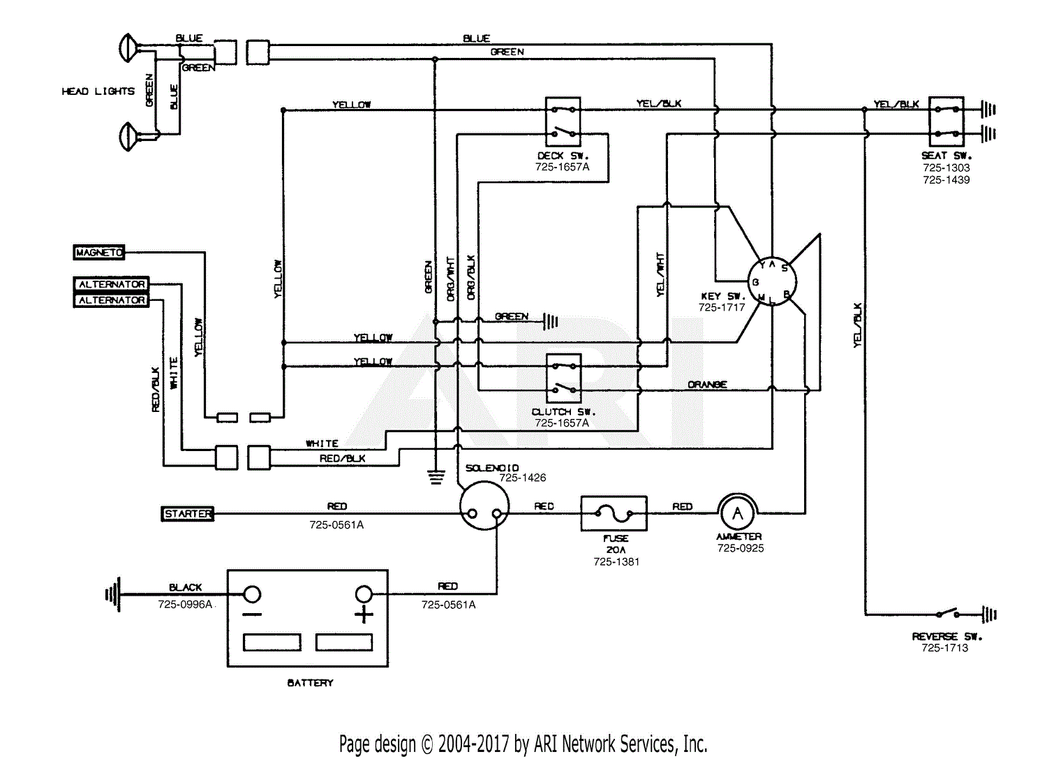 Mtd 14by833p206  1998  Parts Diagram For Electrical  Switches