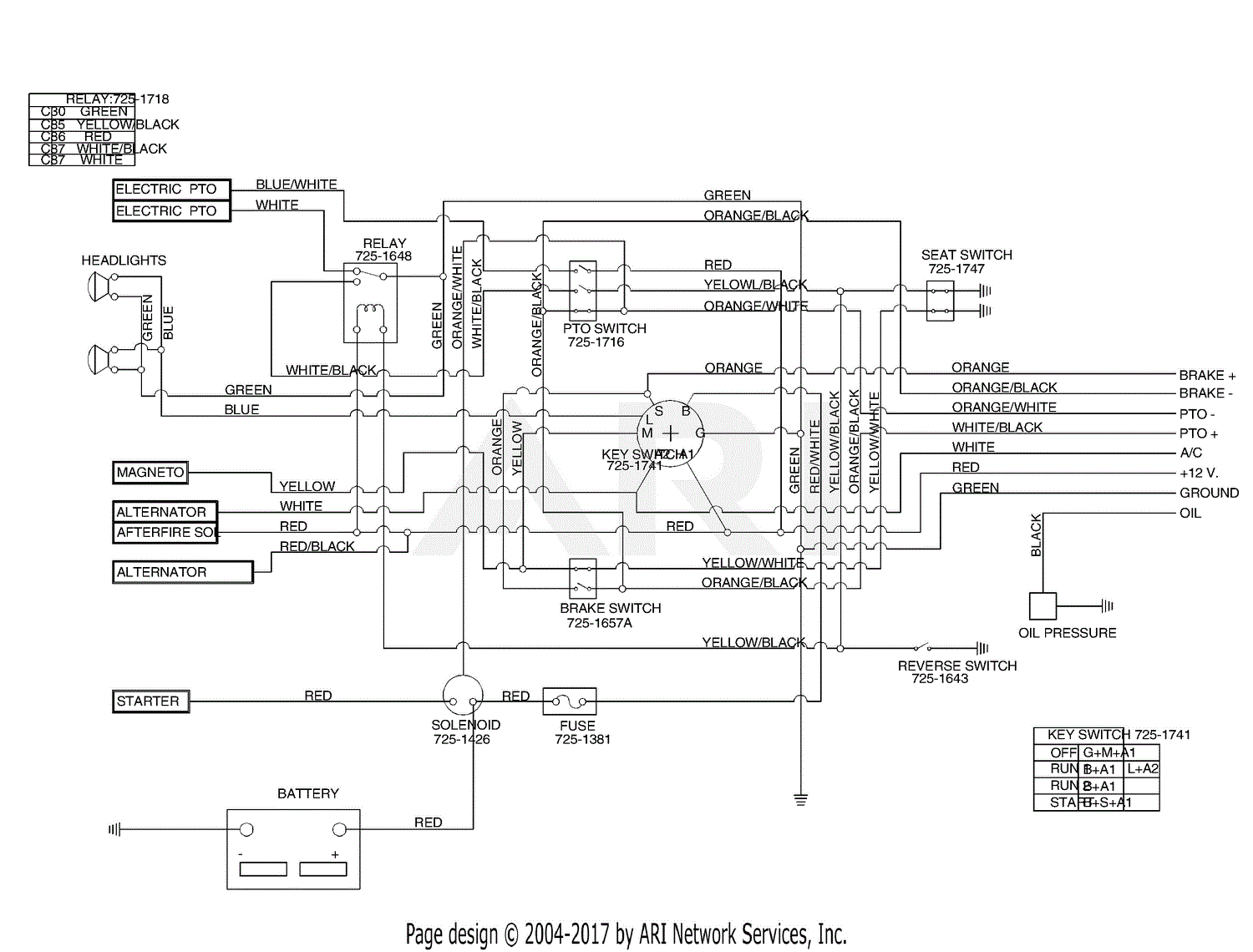 MTD 14AV808P016 (2000) Parts Diagram for Electrical