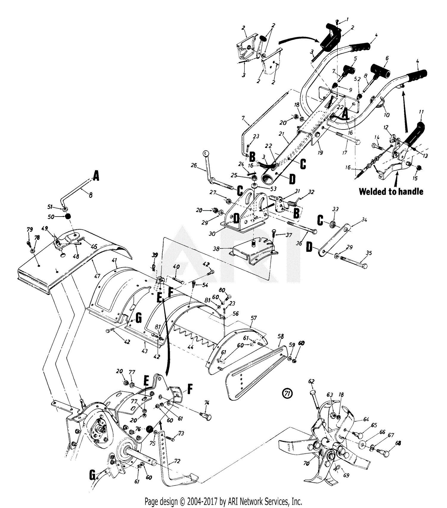 Parts Diagram For Rear Tine Tiller