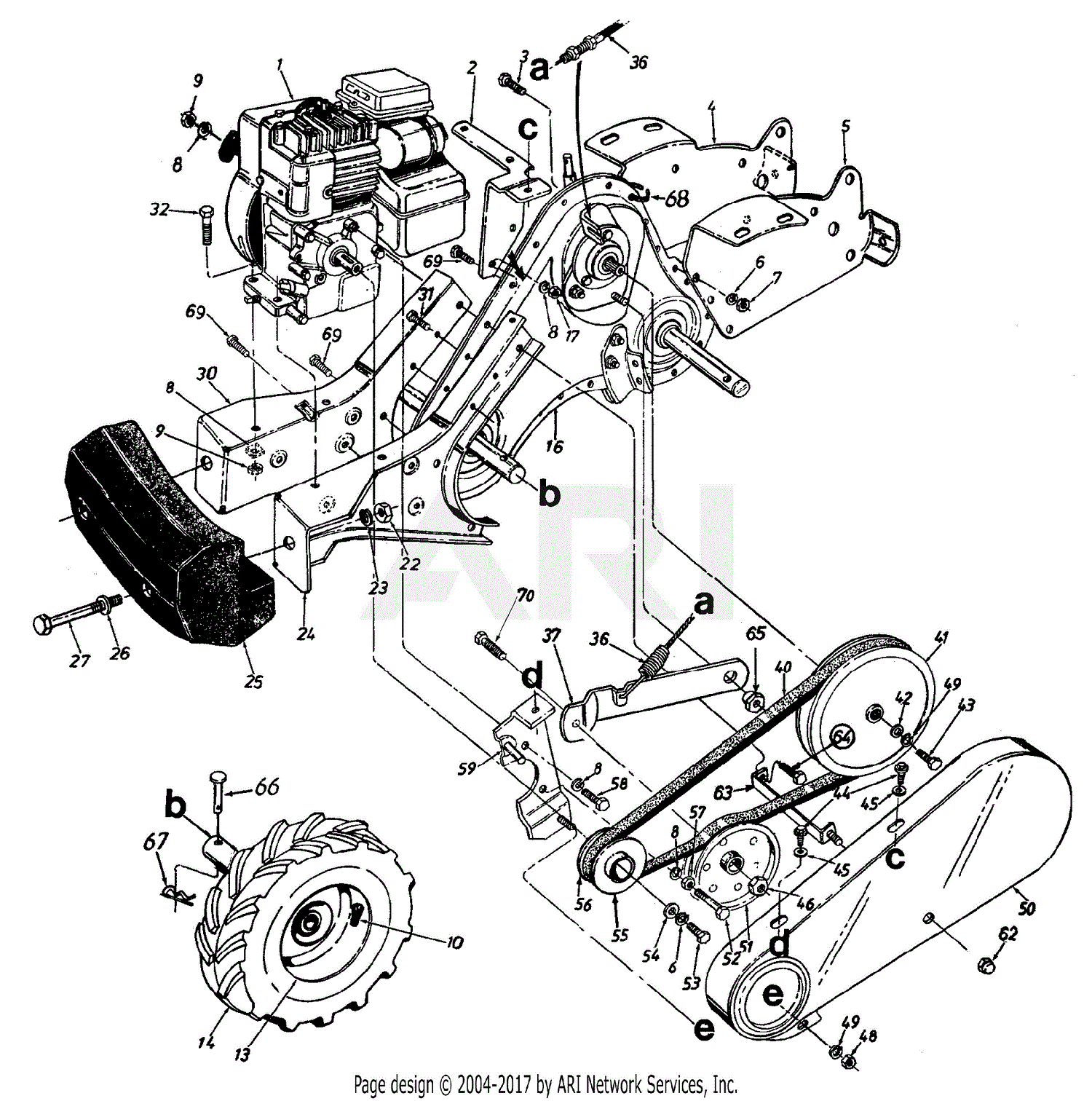 MTD 21B-430-131 (1998) Parts Diagram for Drive/Wheel