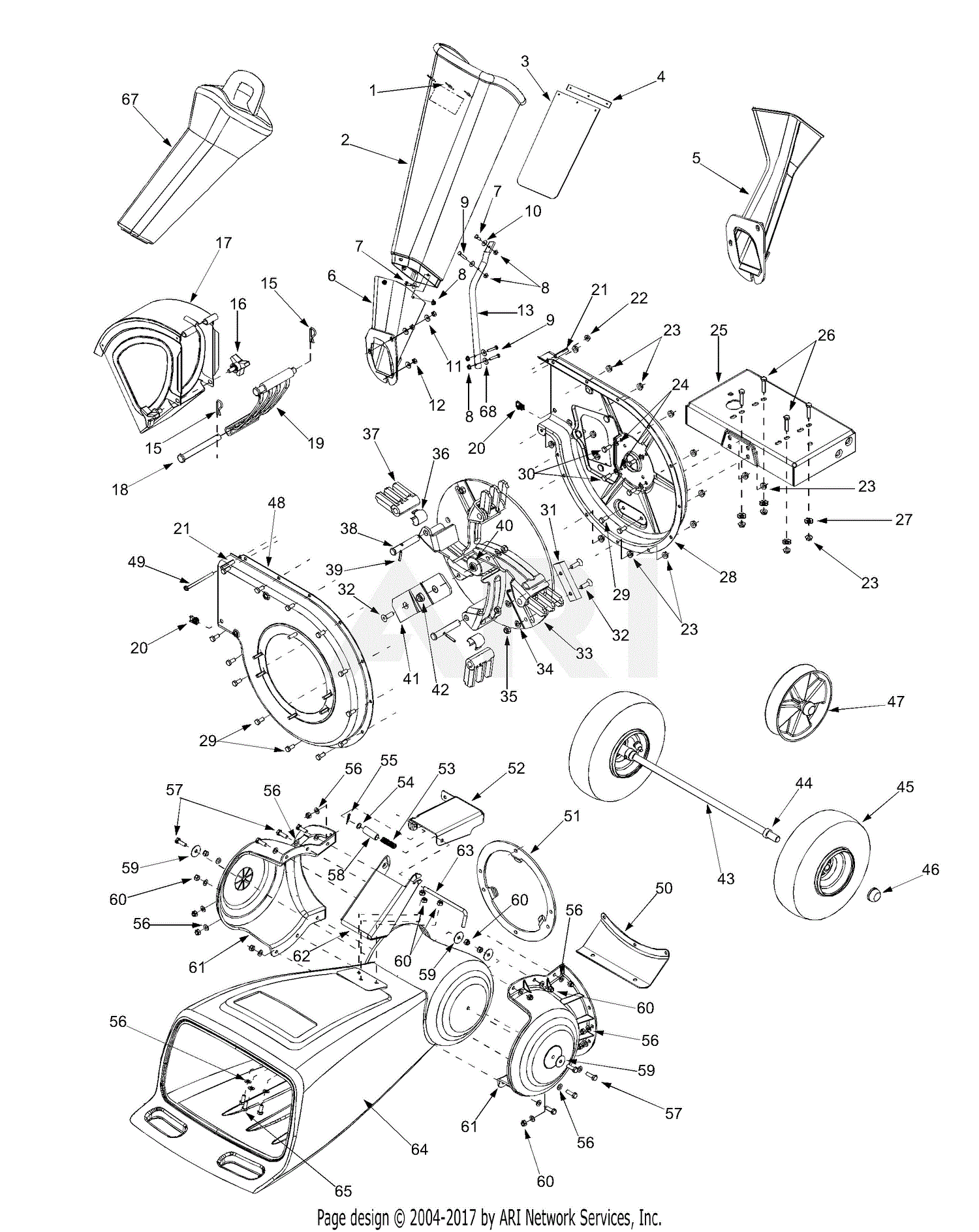 MTD 24A-462G129 (2004) Parts Diagram for General Assembly