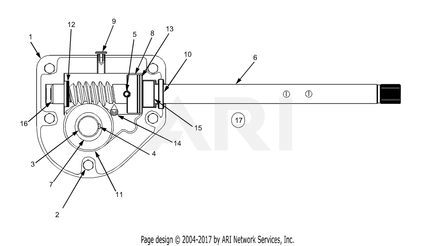 MTD 31A-611D129 (2000) Parts Diagram for Gear Assembly