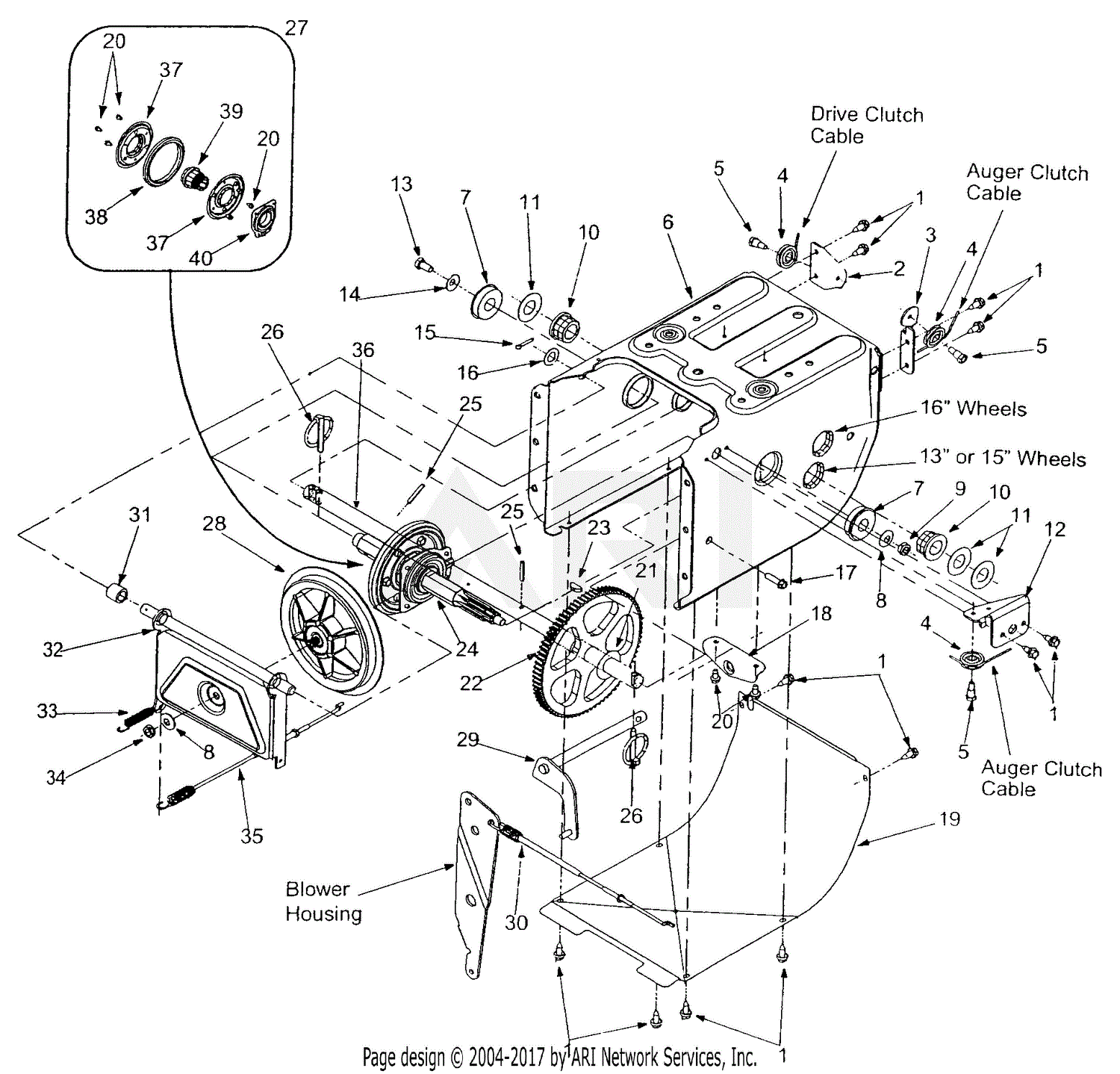 MTD 31AE640F352 (2001) Parts Diagram for Frame Assembly