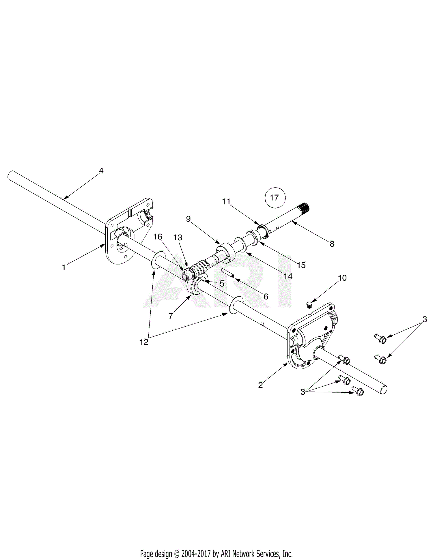 MTD 31AE663G131 (2003) Parts Diagram for Gear Box Assembly