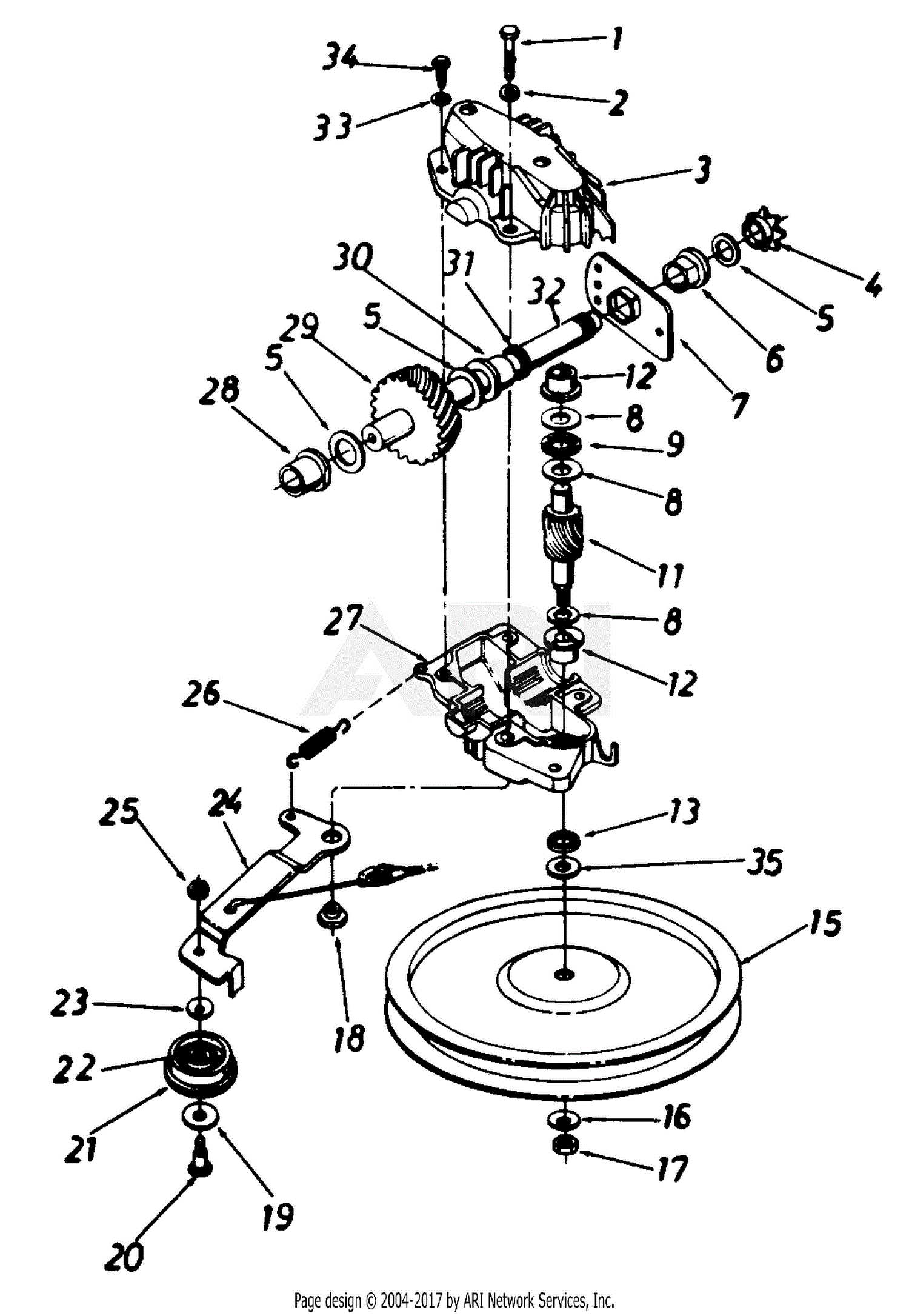 MTD 124-478A111 (1994) Parts Diagram for Transmission