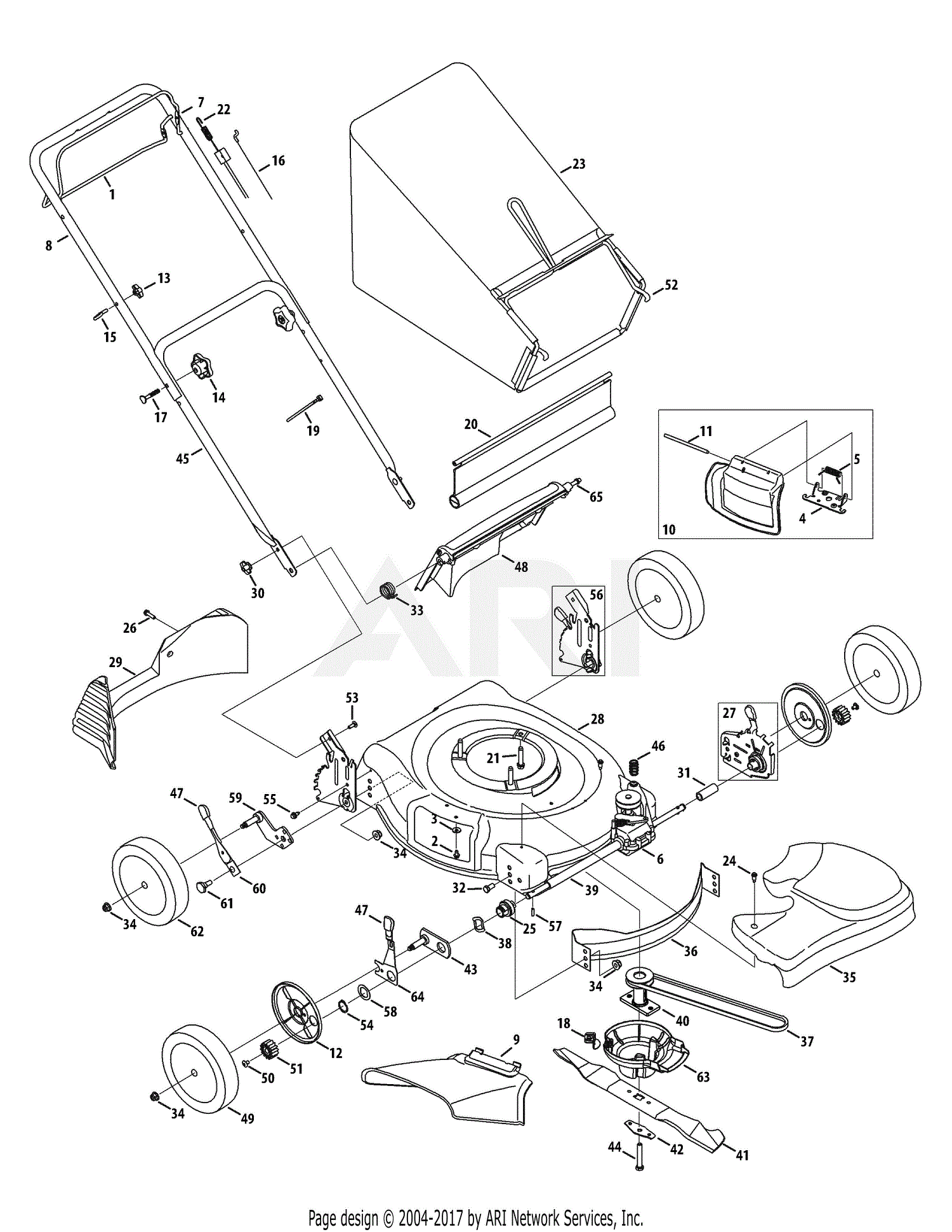 MTD 12A-464T020 (2010) Parts Diagram for General Assembly 12A-46