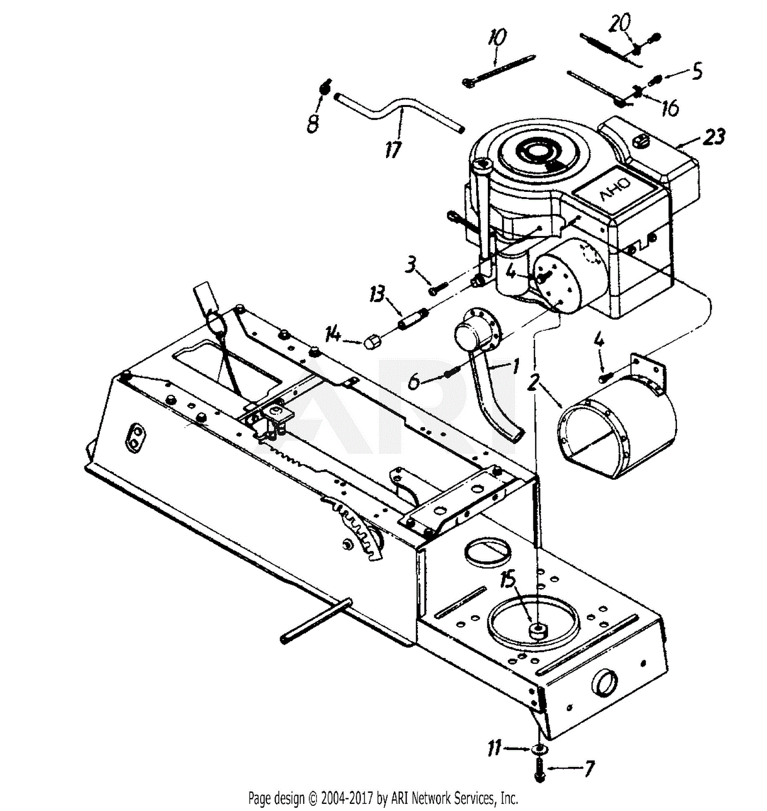 Mtd 135e660f301  1995  Parts Diagram For Engine  External