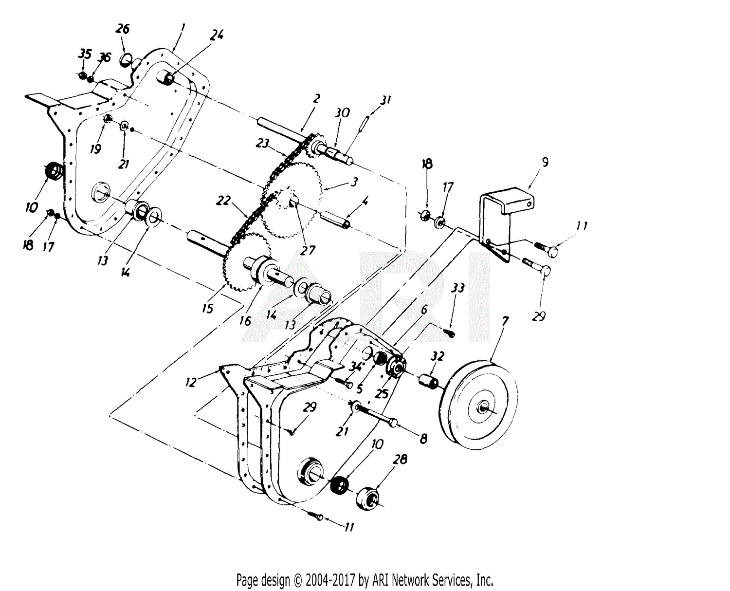 MTD 212-020-000 (1992) Parts Diagram for Differential