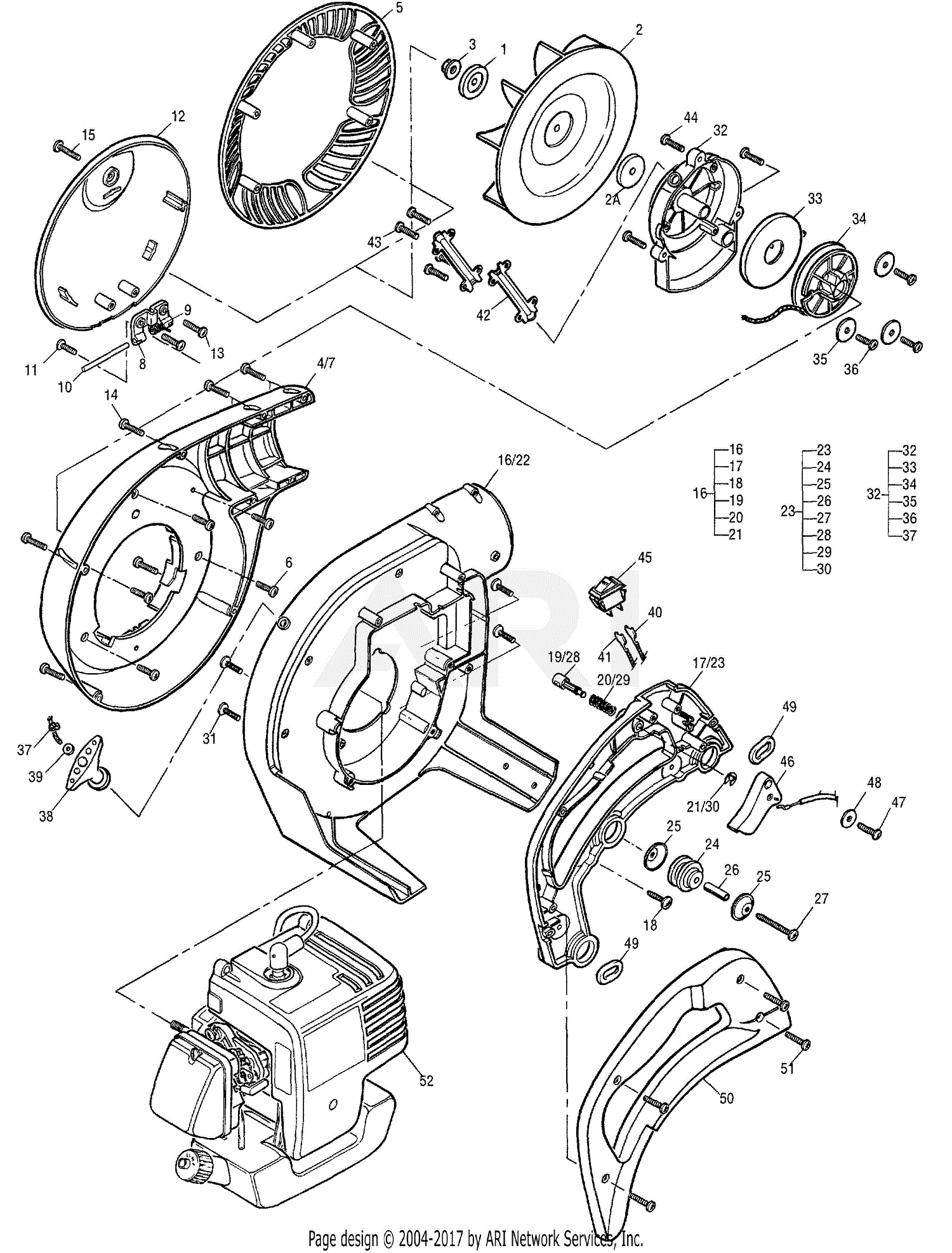 MTD MAC280B 41BR322G077 41BR322G077 MAC2808 Parts Diagram for General ...