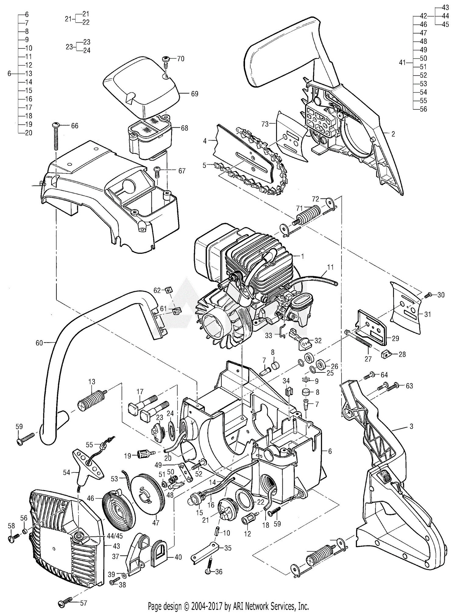 MTD MS2049AV 41AY09AG077 41AY09AG077 MS2049AV Parts Diagram for General