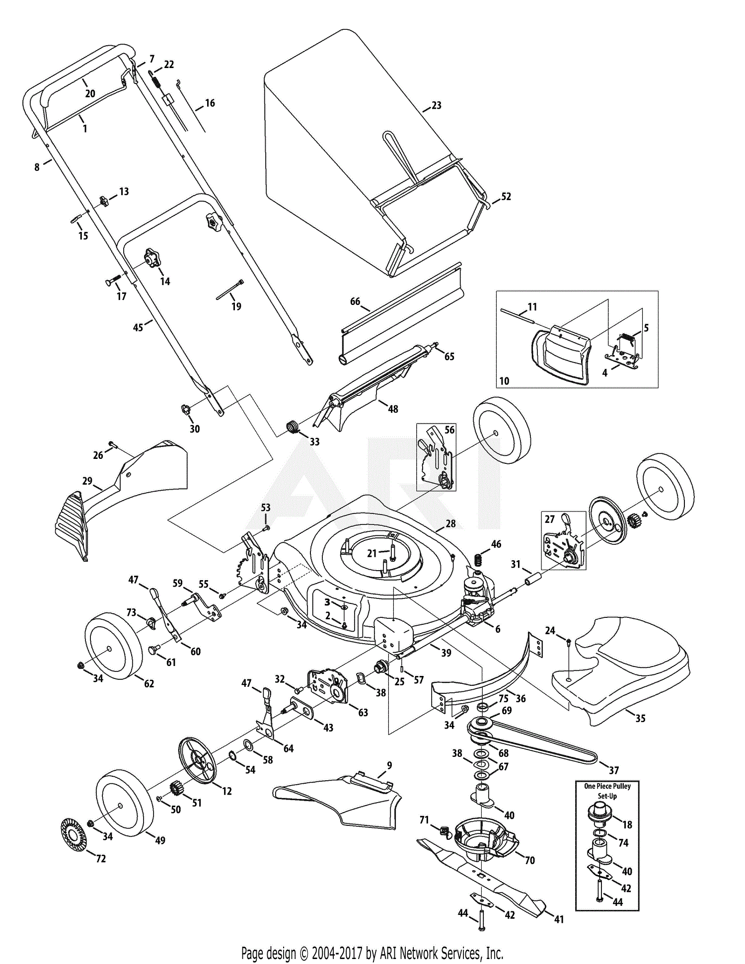 MTD 12A-466Q095 (2009) Parts Diagram for General Assembly