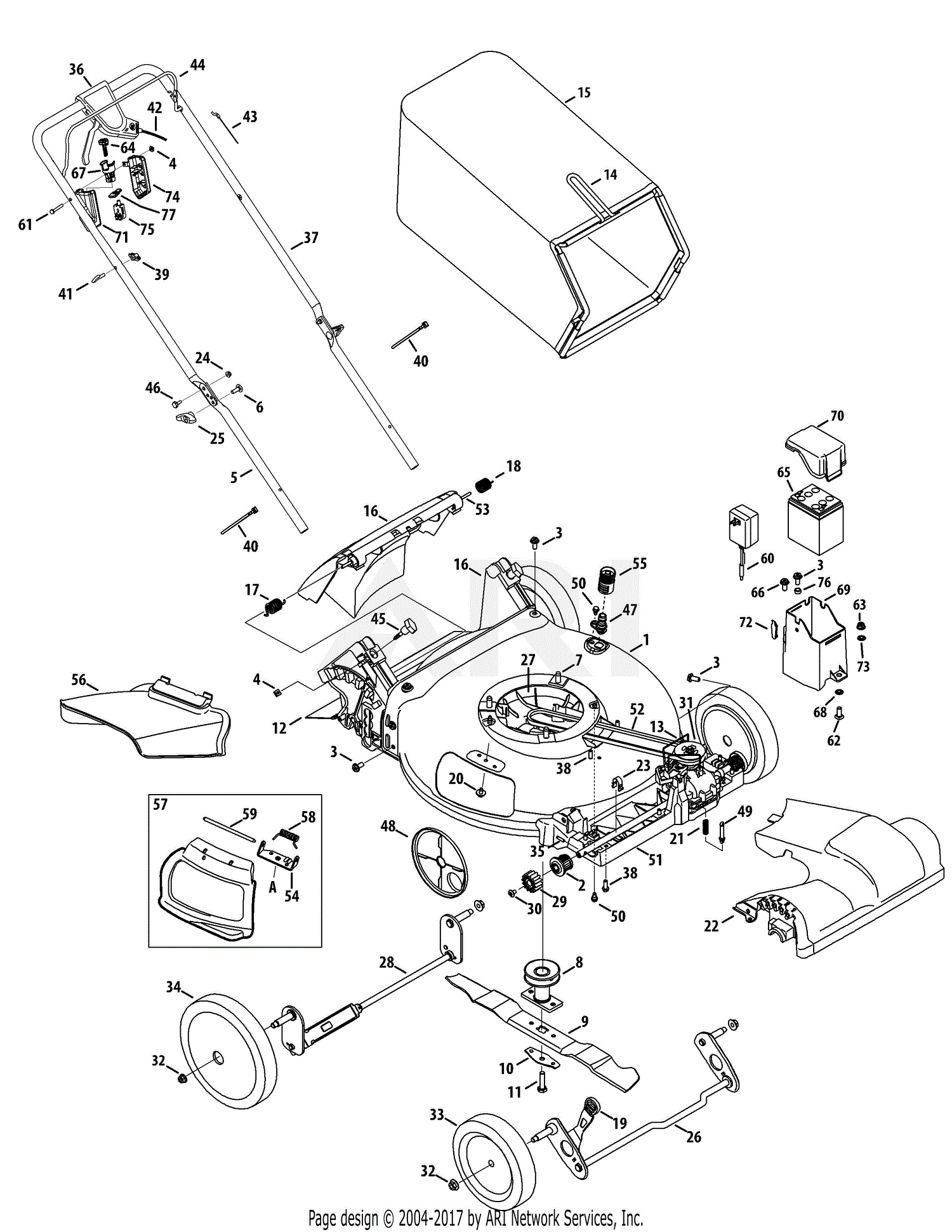 Mtd 12avb2bg704  2014  Parts Diagram For General Assembly