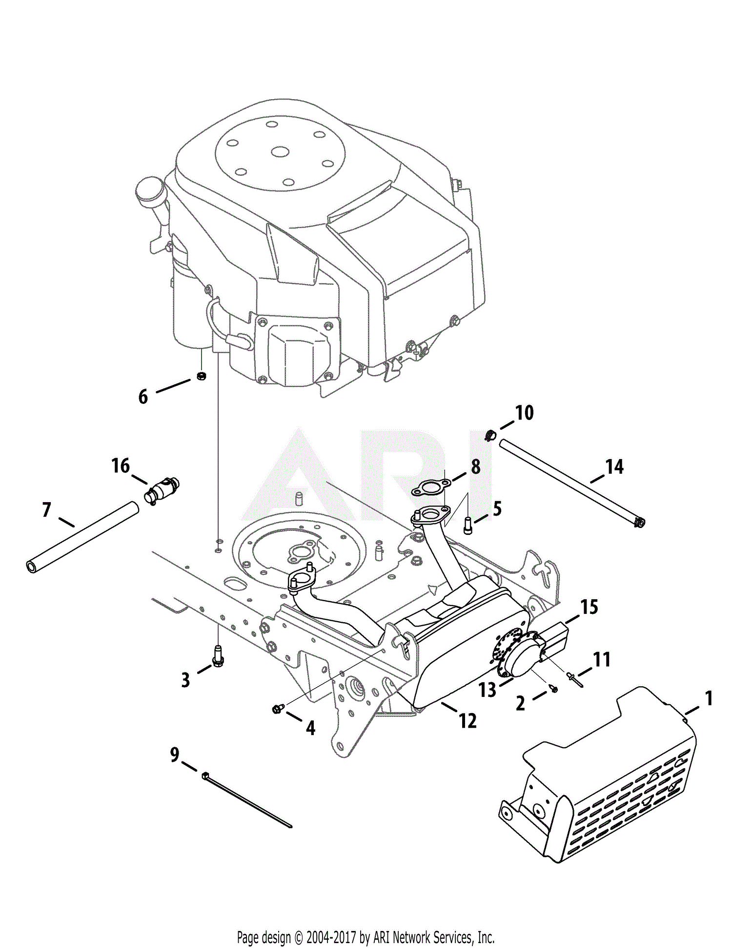 Mtd 13at915t004  2012  Parts Diagram For Engine