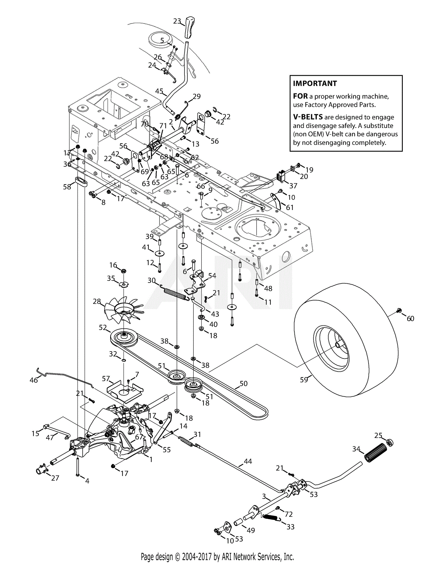 Mtd 13ax795s004  2015  Parts Diagram For Transmission