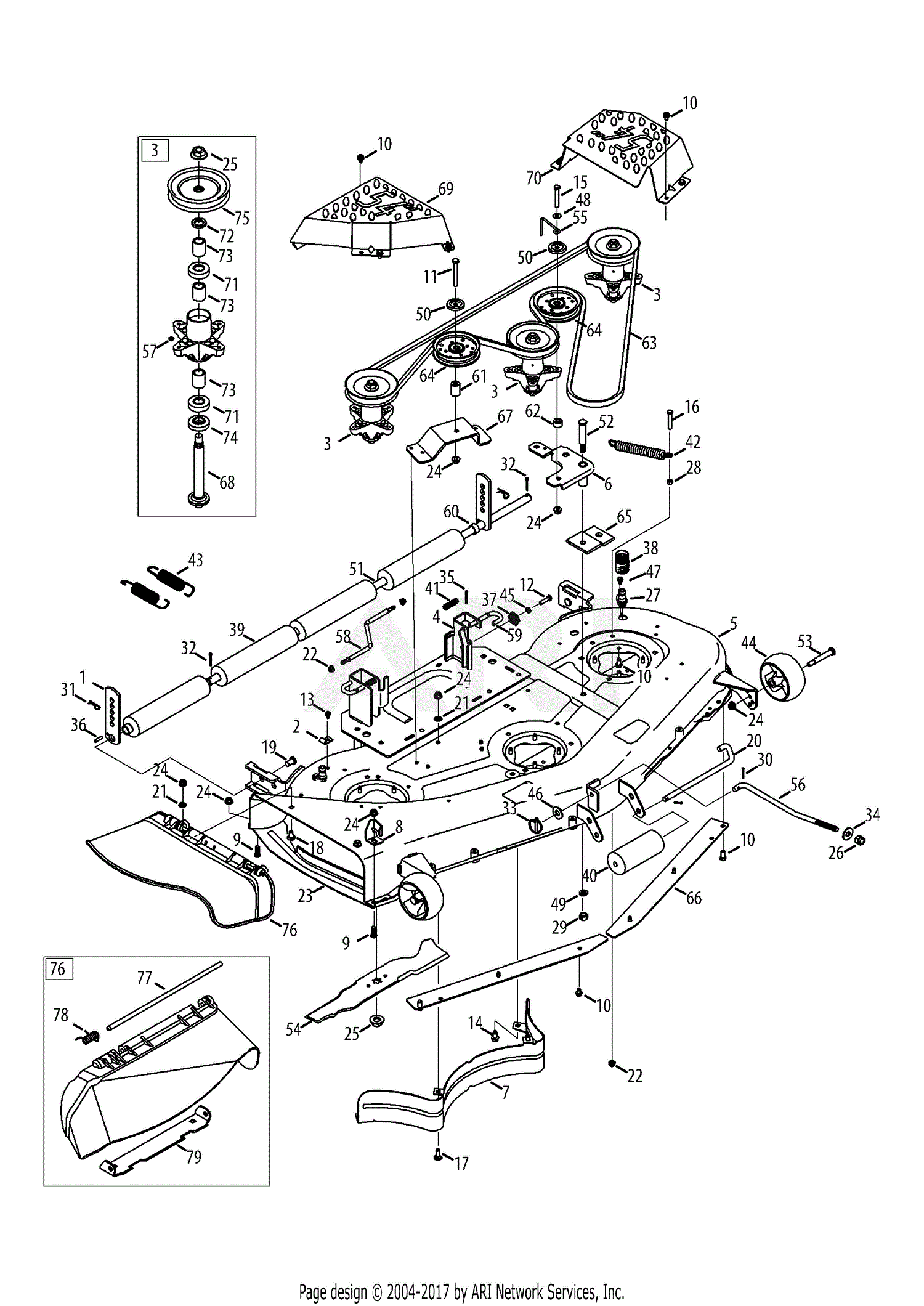 Craftsman 54 mower deck belt diagram