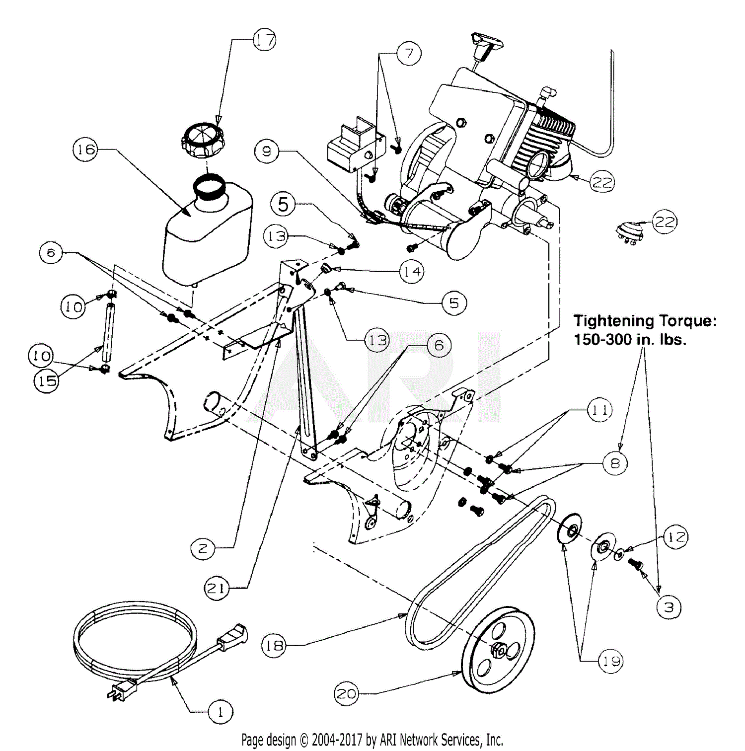 MTD 31AE172-382 (1999) Parts Diagram for Drive Assembly / Fuel Tank