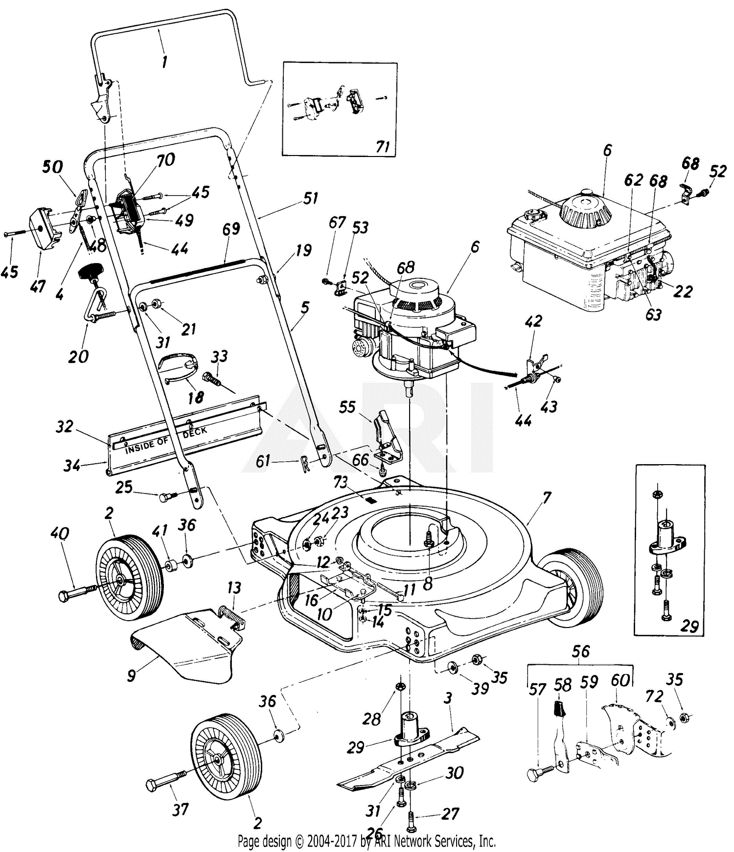 MTD 071-033 (1987) Parts Diagram for Parts