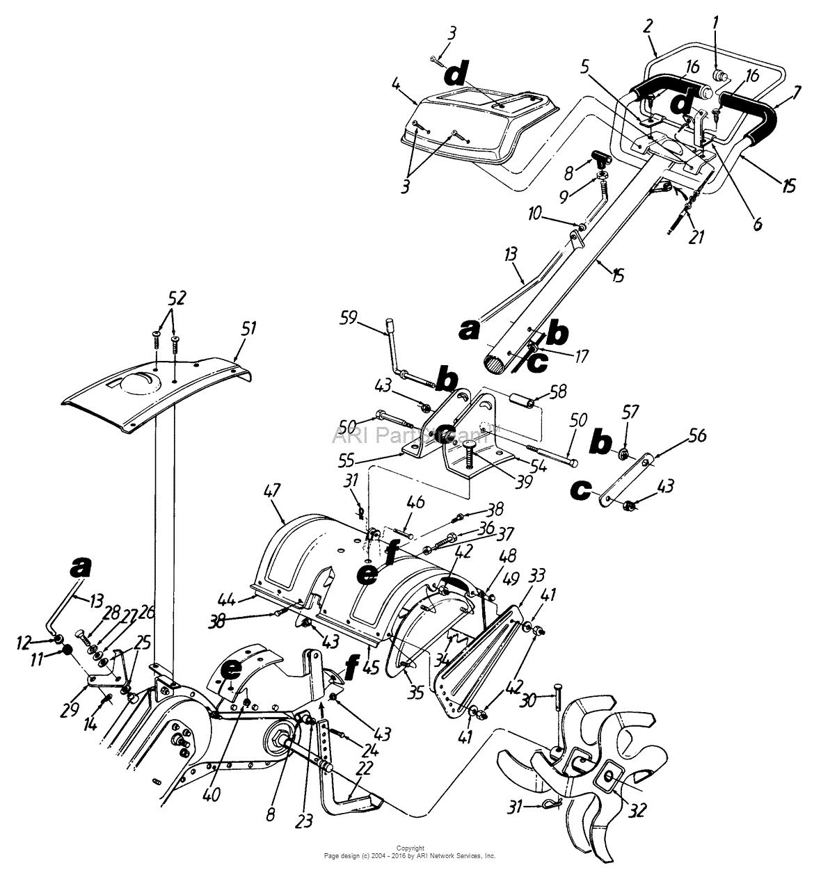 Huskee Tiller Parts Diagram