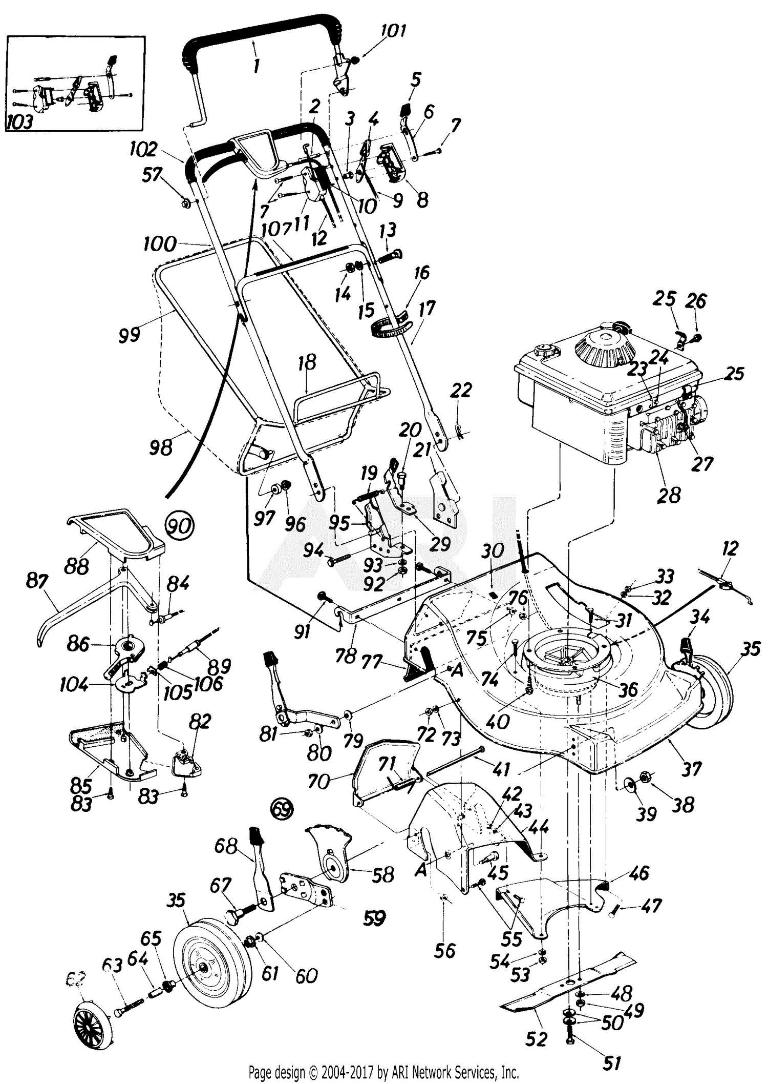 MTD Cenex Mdl 127-365-095 Parts Diagram for Parts