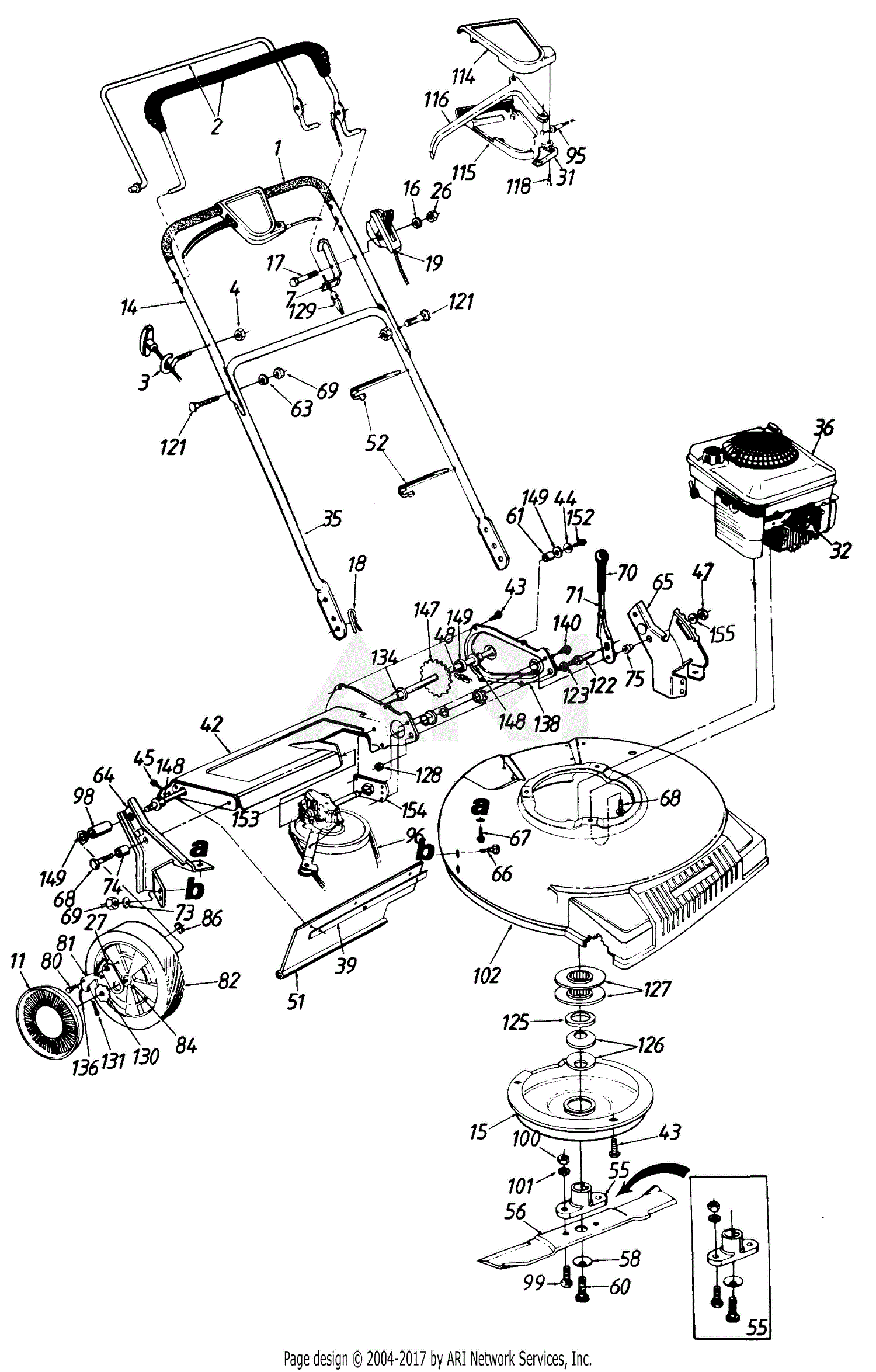 MTD Central Park Mdl 121-118R046 Parts Diagram for Parts