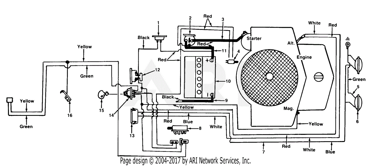 MTD Central Park 136-744-046 Parts Diagram for Electrical