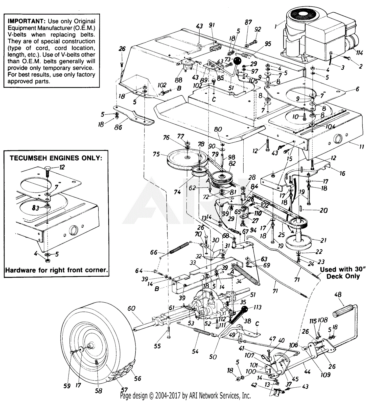 Lesco mower deals parts