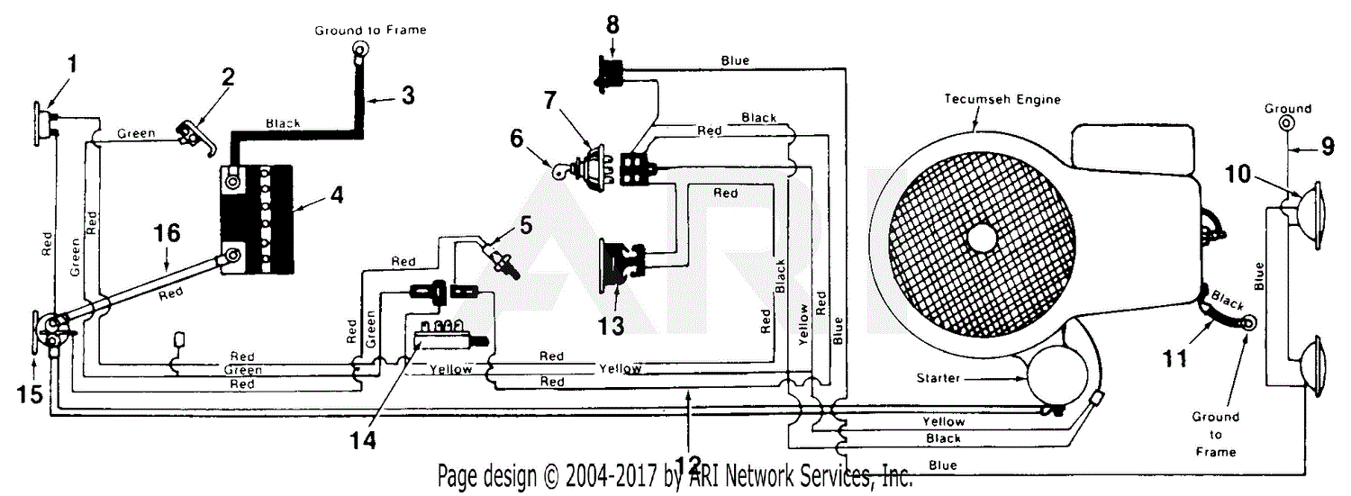 MTD 481-3762 (1985) Parts Diagram for Electrical