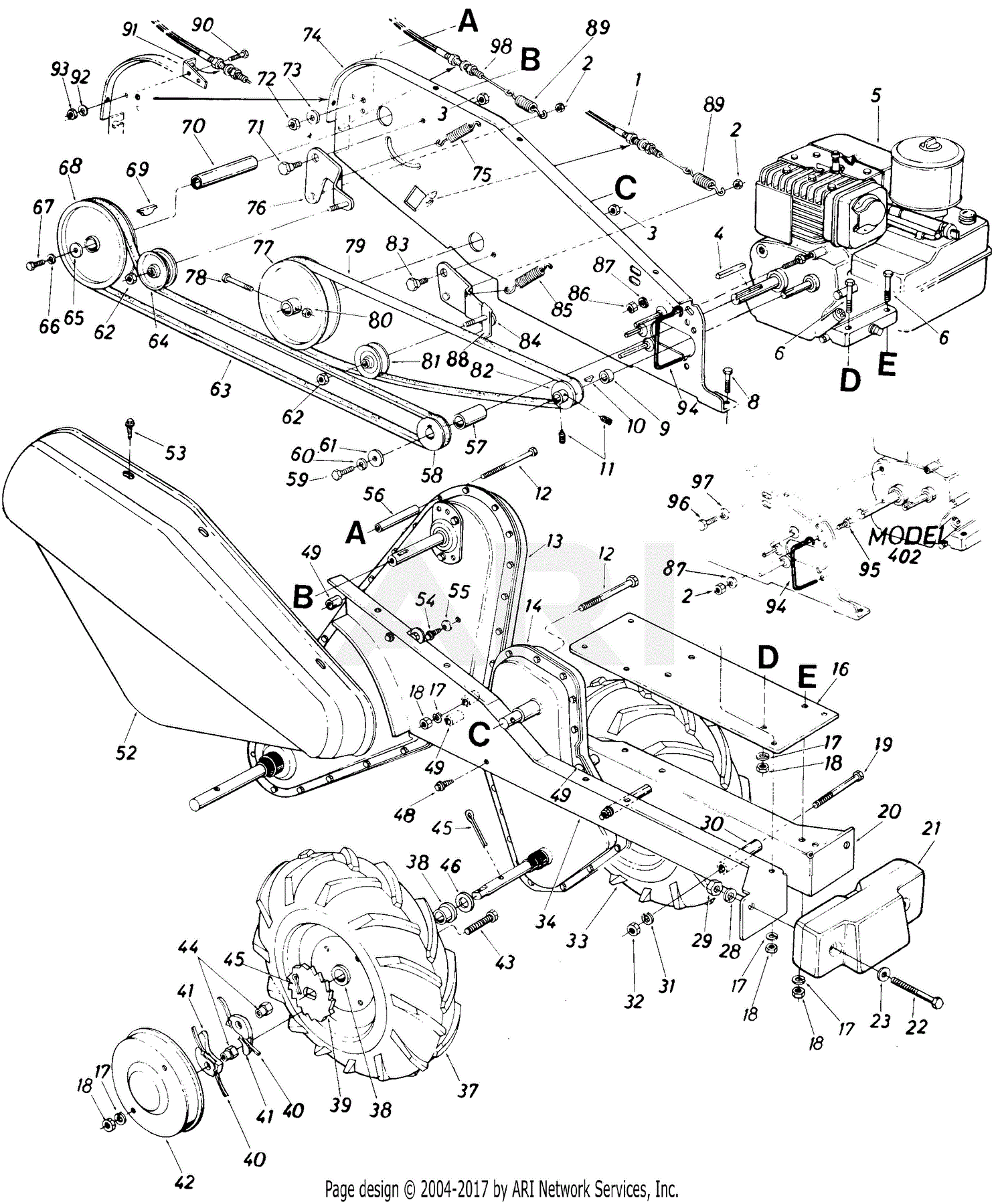 MTD Coast To Coast 216-405-054/481-4067 Parts Diagram for Parts