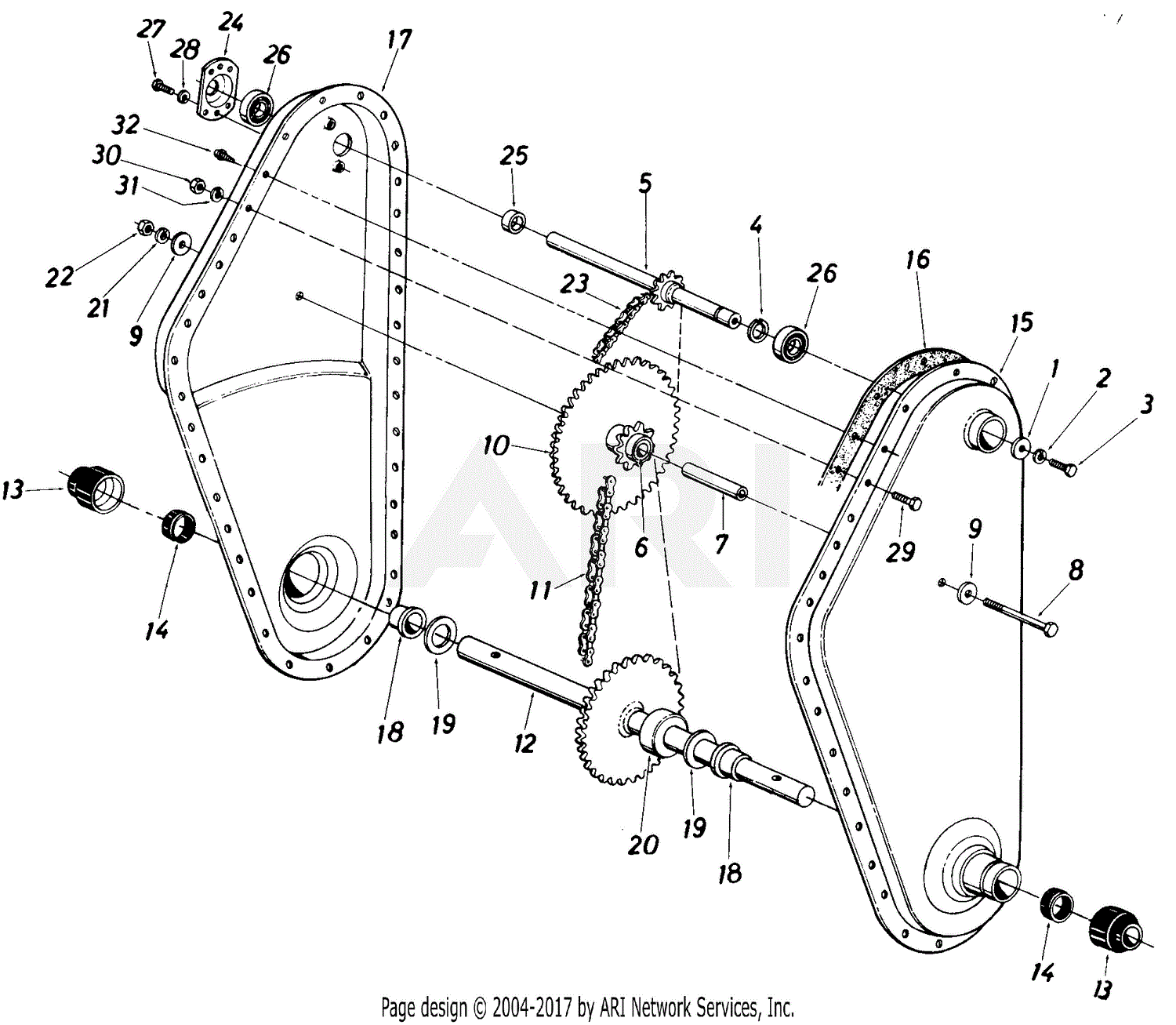 Parts Diagram For Tiller Chain Case