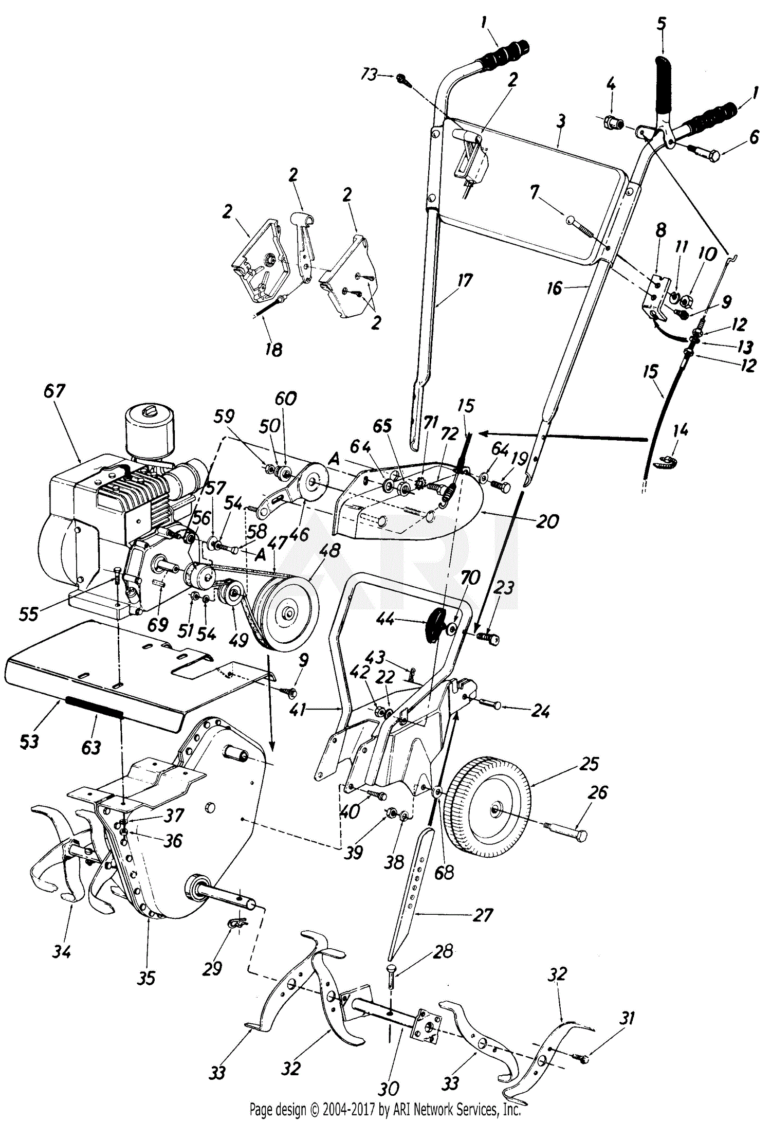 MTD Garden King 216-031-205 Parts Diagram for Parts