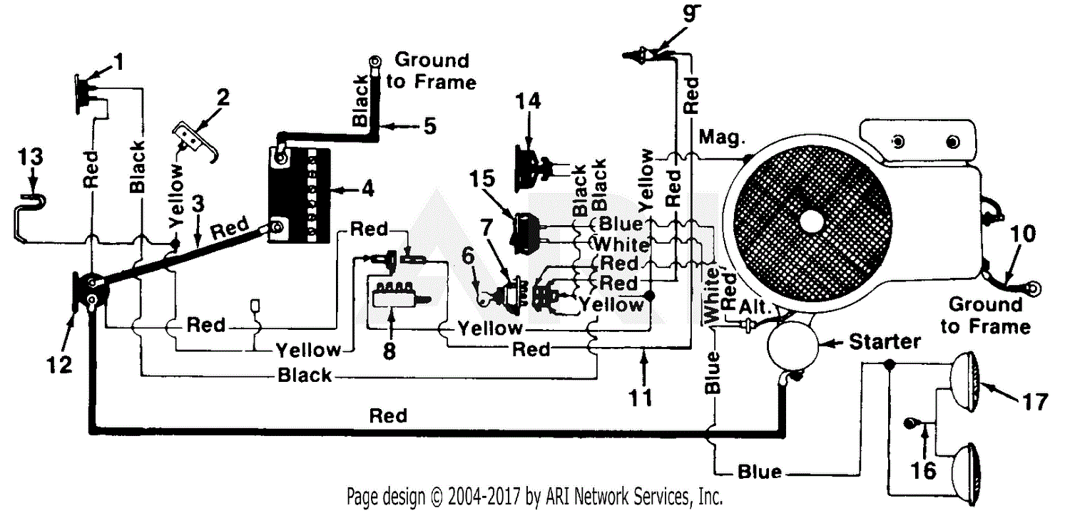 MTD Hechinger Mdl 138-658-372/06-388664 Parts Diagram for Electrical