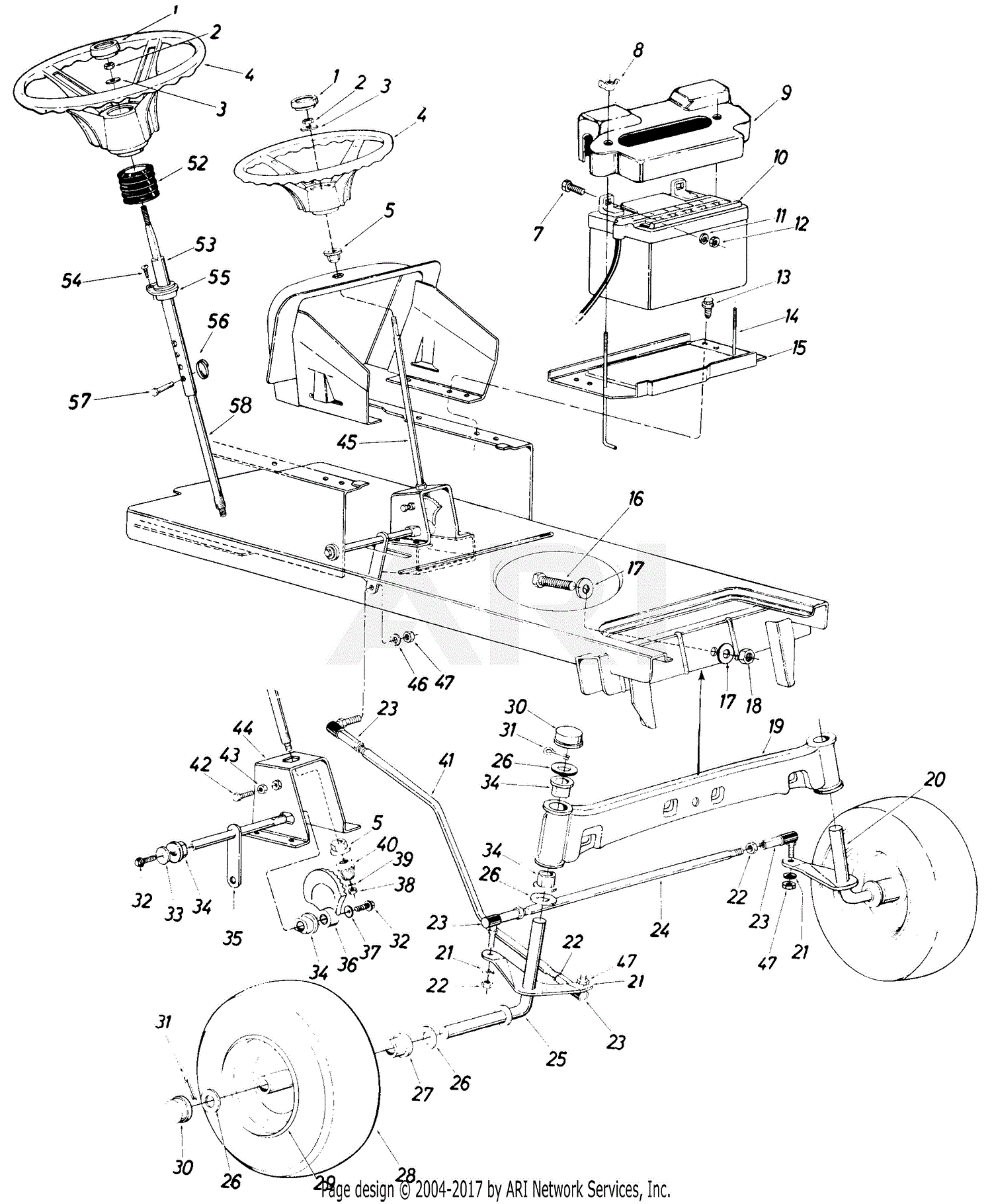 Mtd Hechinger Parts Diagram For Steering