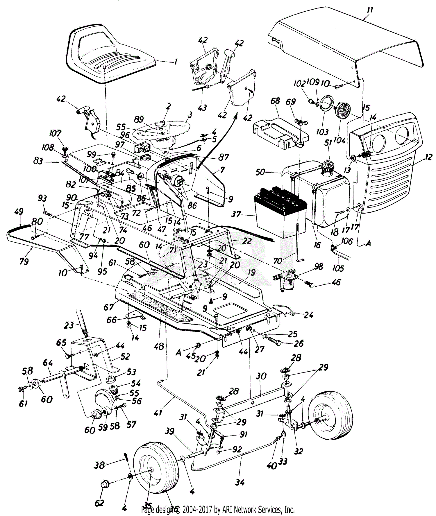 Mtd Push Mower Parts Diagram