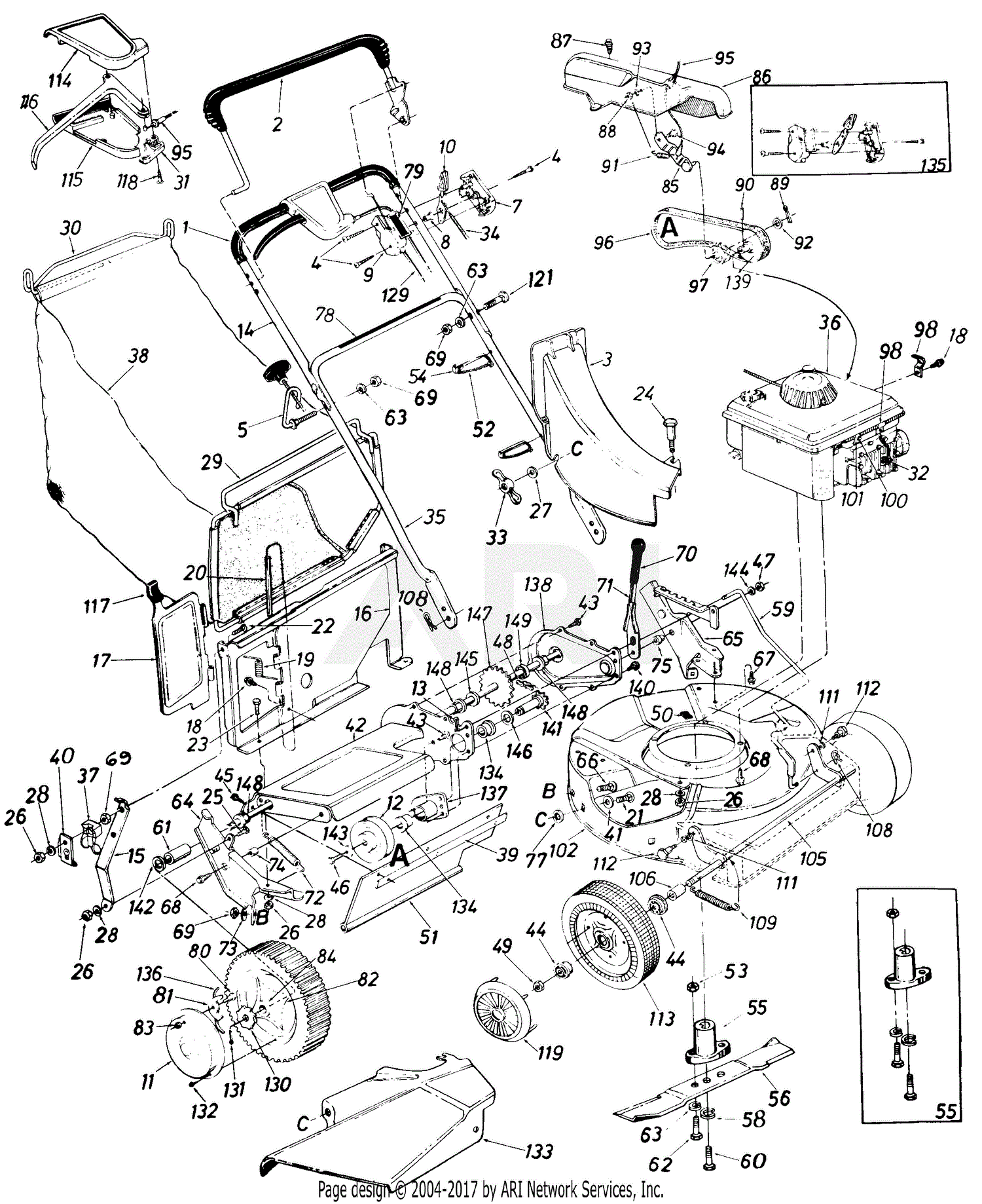 MTD Lawn Groom 126-212-327 Parts Diagram for Parts