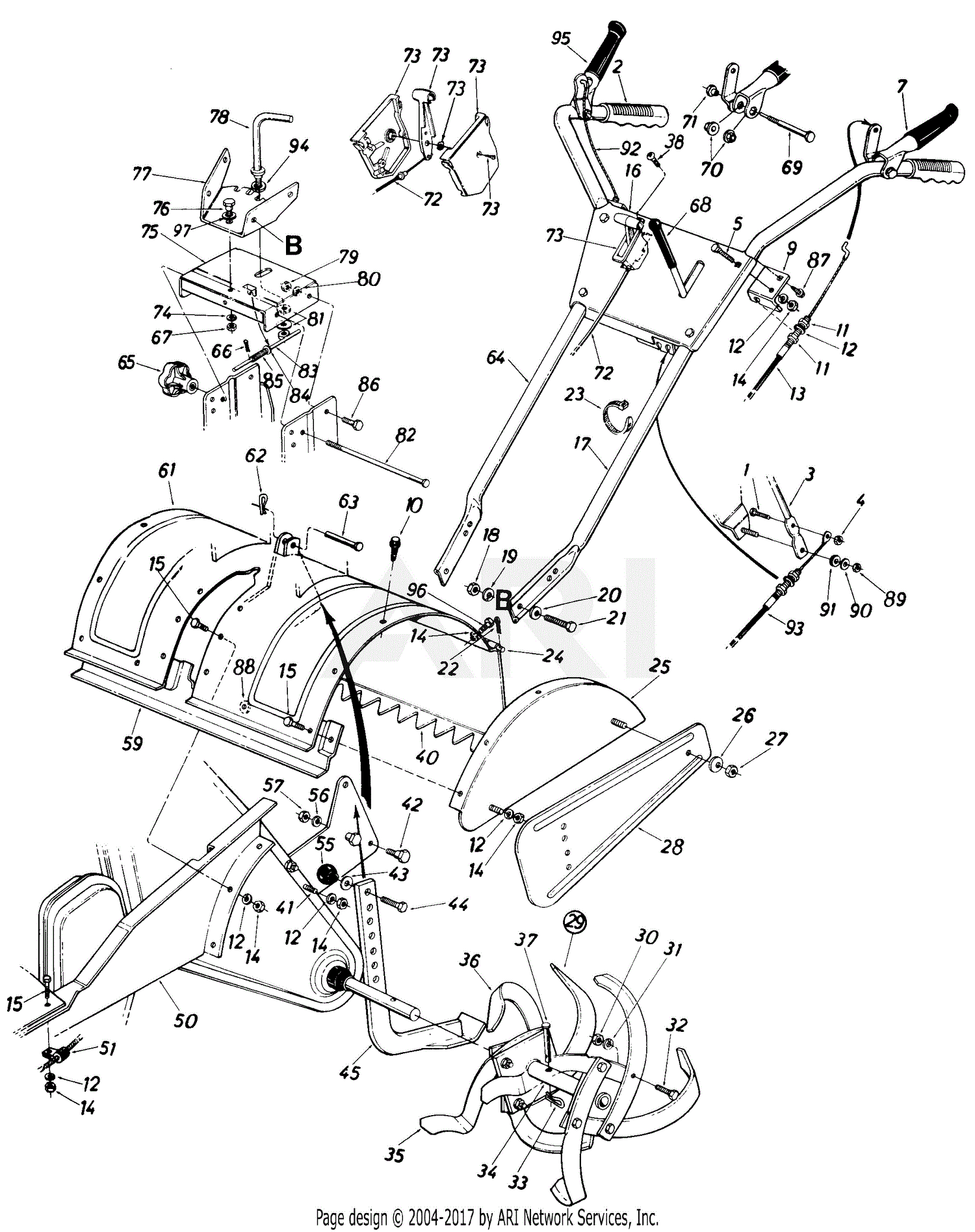 MTD Lowes Mdl 211-406-062/95220 Parts Diagram for Parts