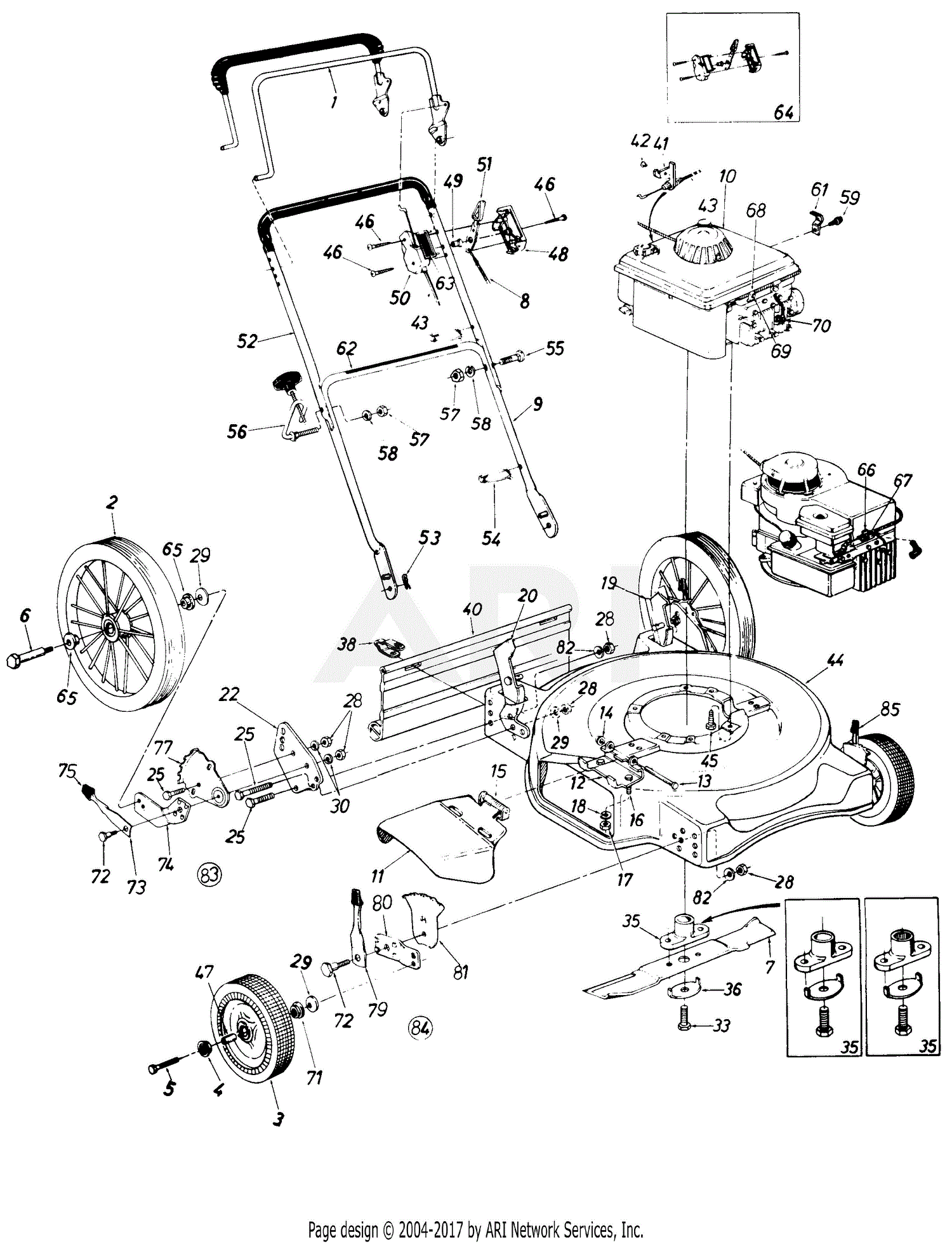 MTD Mastercraft Mdl 118-506R054/481-0834 Parts Diagram for Parts