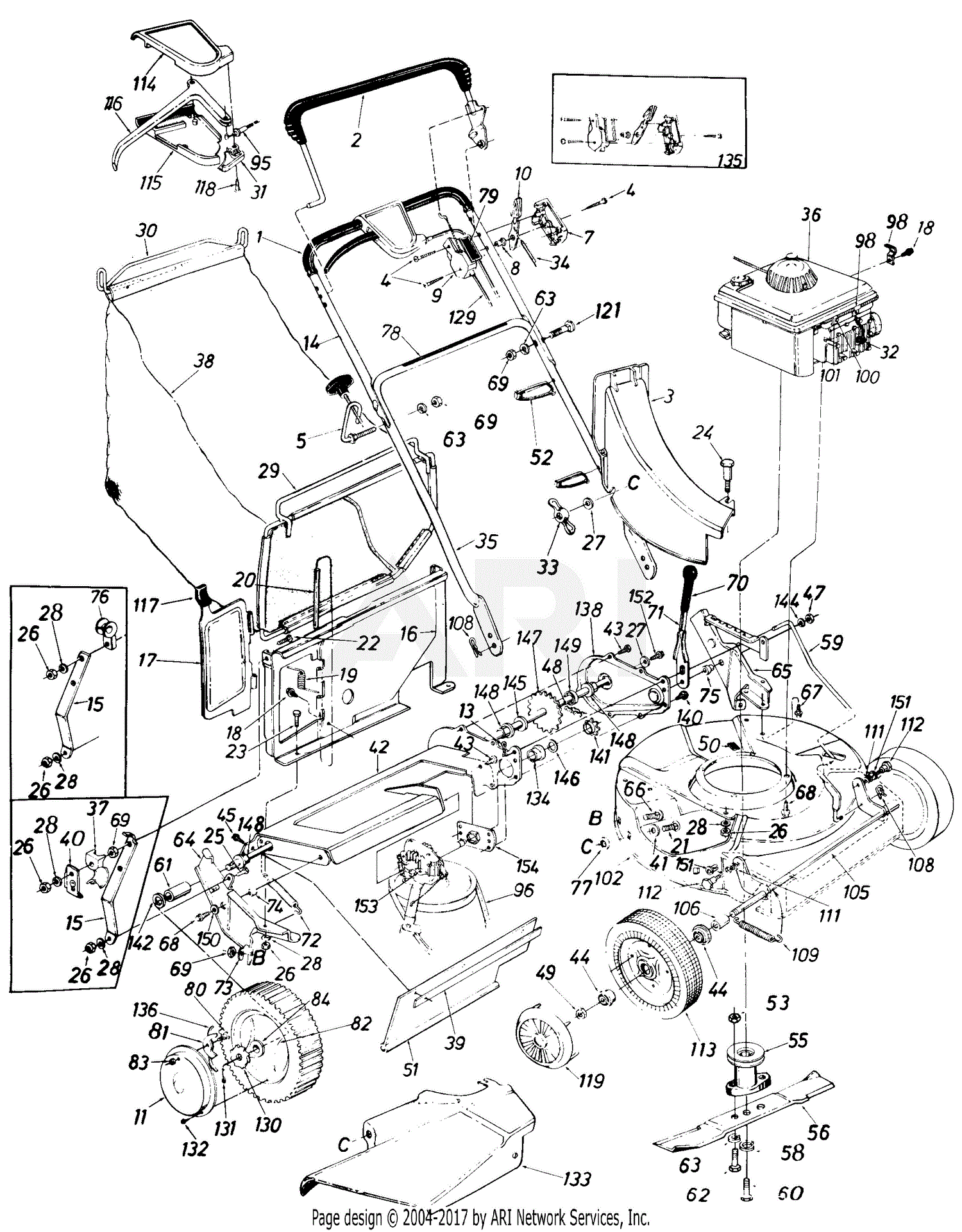 MTD Mastercraft Mdl 127-182-054/481-0651 Parts Diagram for Parts01