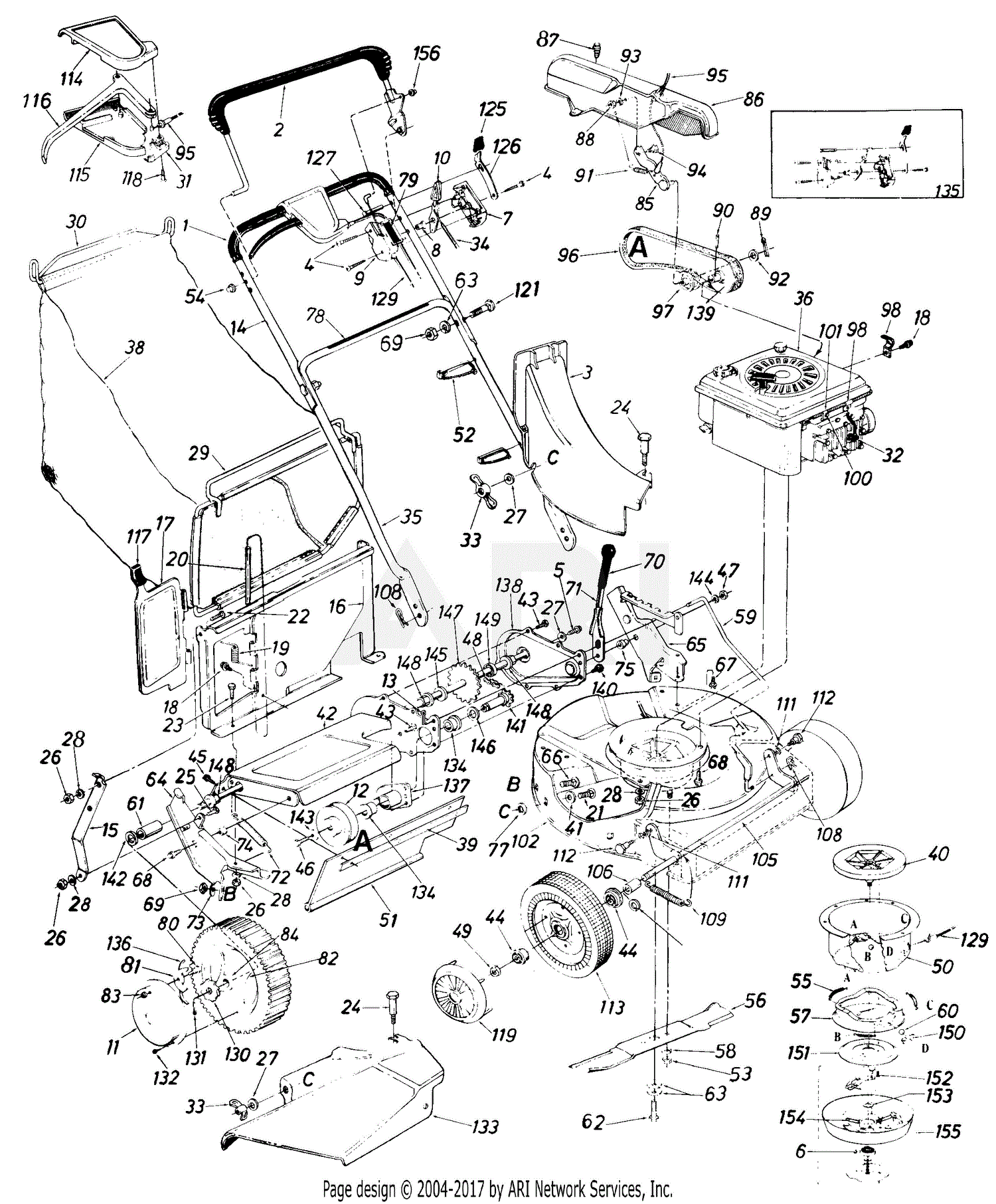 MTD Mastercraft Mdl 127-214-054/481-0644 Parts Diagram for Parts