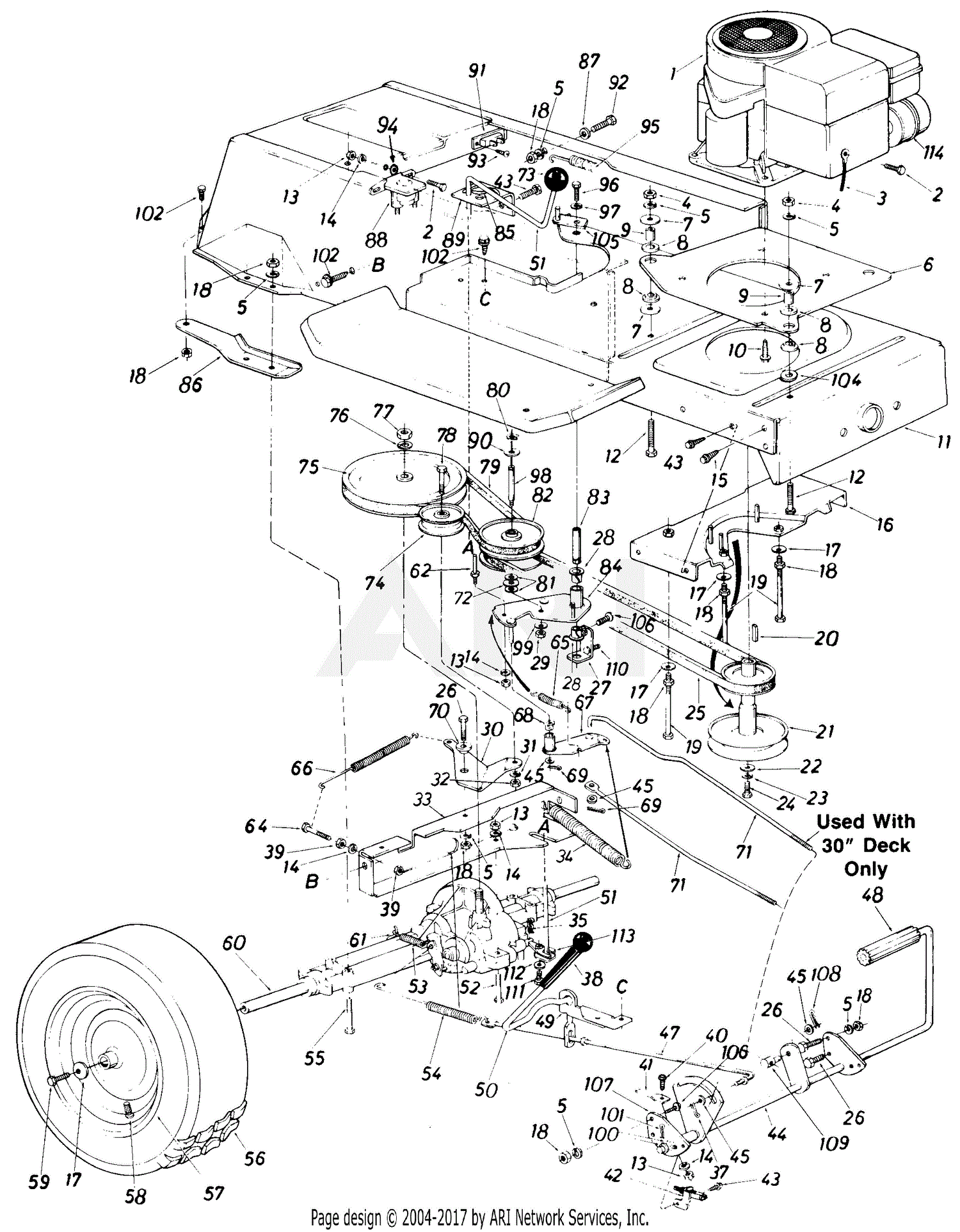 MTD Mastercraft Mdl 137-653-054/481-2236 Parts Diagram for Parts04