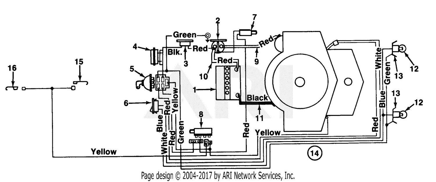 MTD Mastercraft Mdl 149-818-054/481-3937 Parts Diagram for Electrical