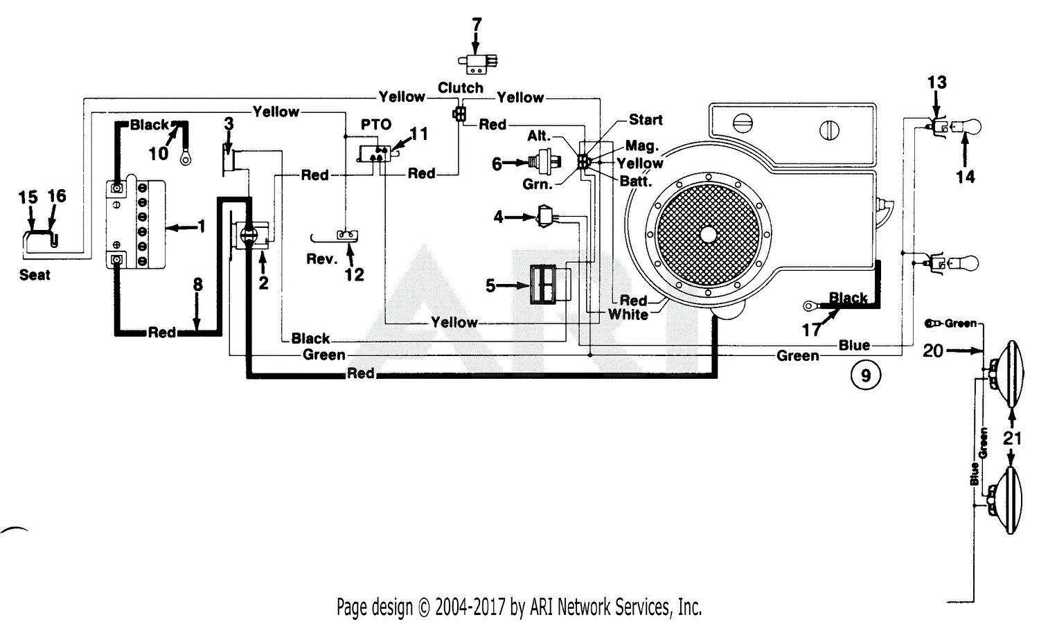 MTD Montgomery Ward Mdl TMO-33939A (130-659G088) Parts Diagram for