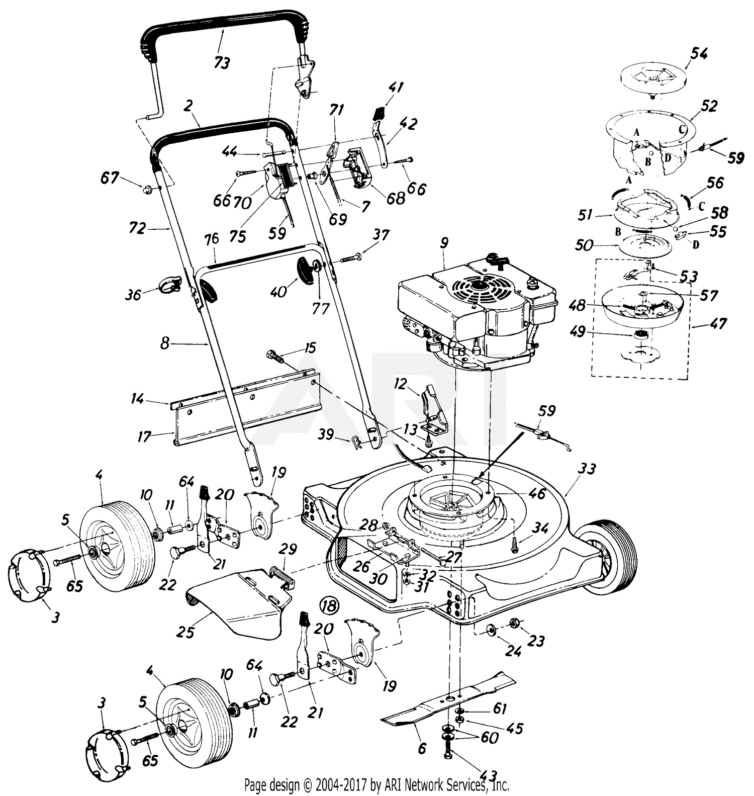 MTD 11084S (1985) Parts Diagram for Rotary