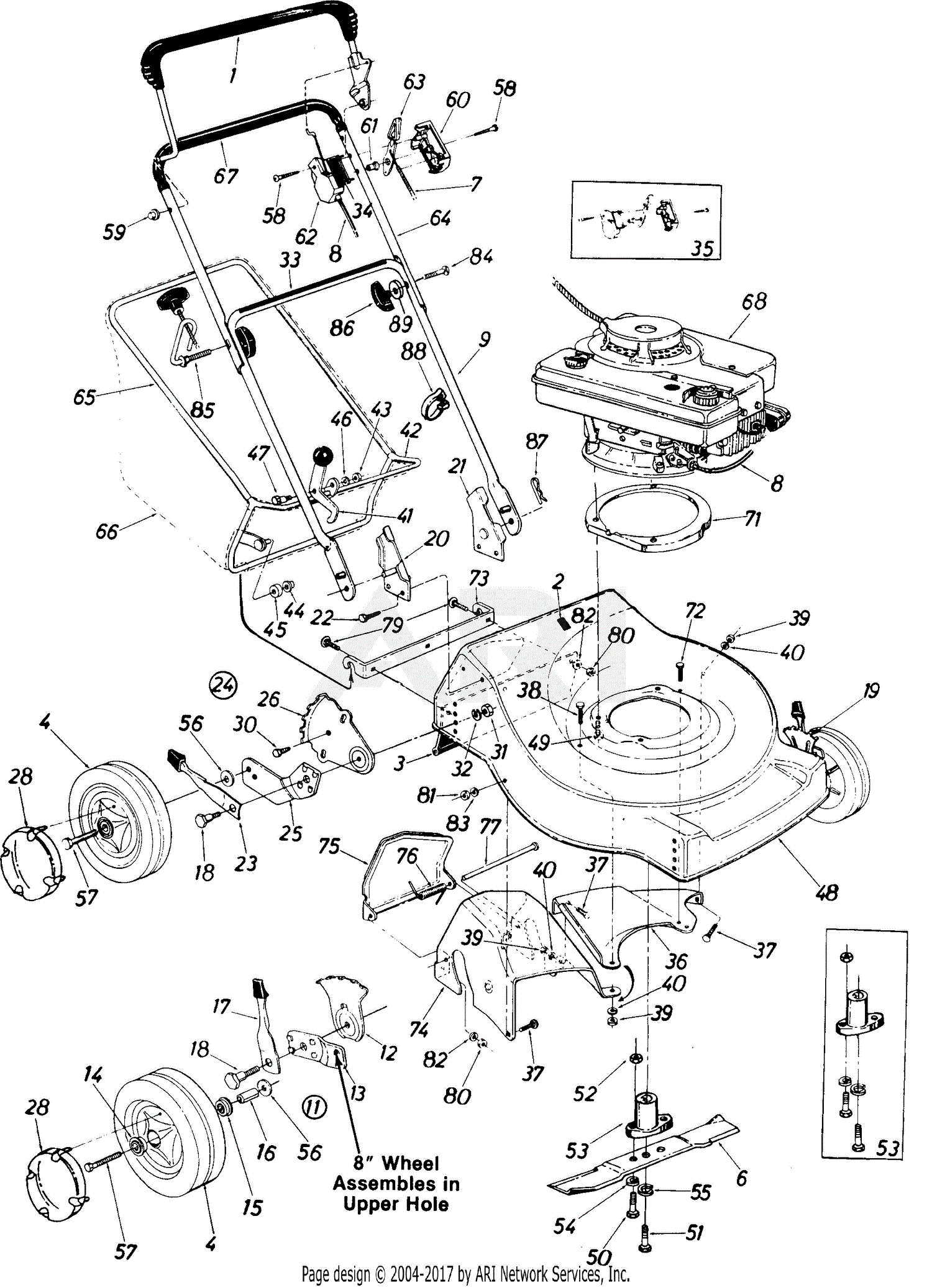 MTD 11301S (1985) Parts Diagram for Rotary