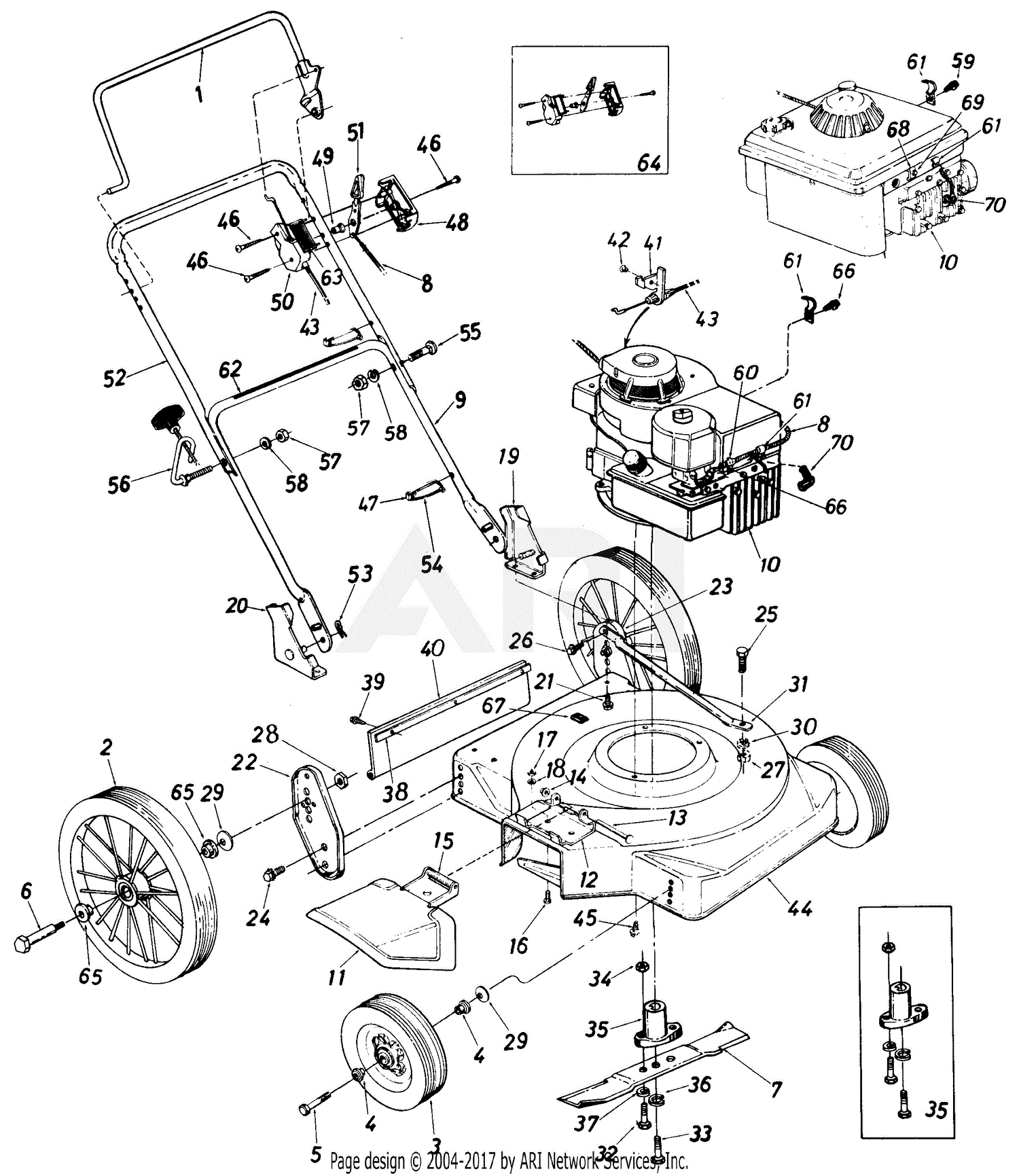 MTD 116-500-000 (1986) Parts Diagram for Parts