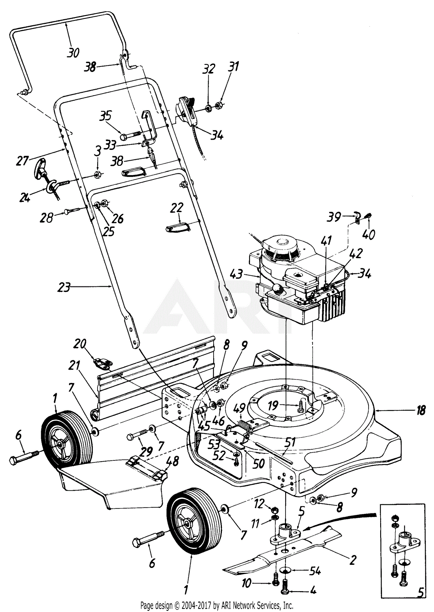 MTD 111050R (1991) Parts Diagram for Rotary