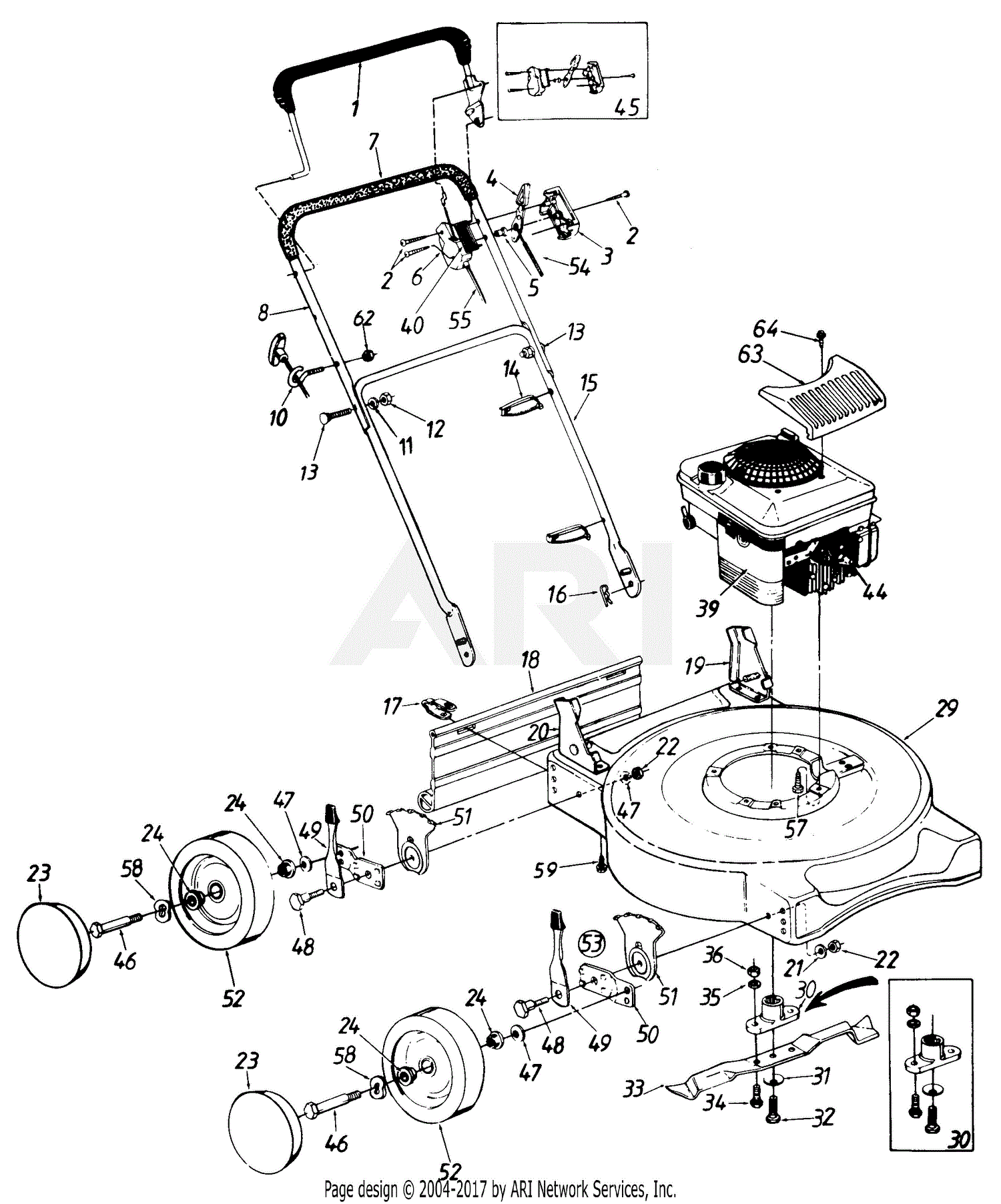 MTD 111098R (1991) Parts Diagram for Rotary