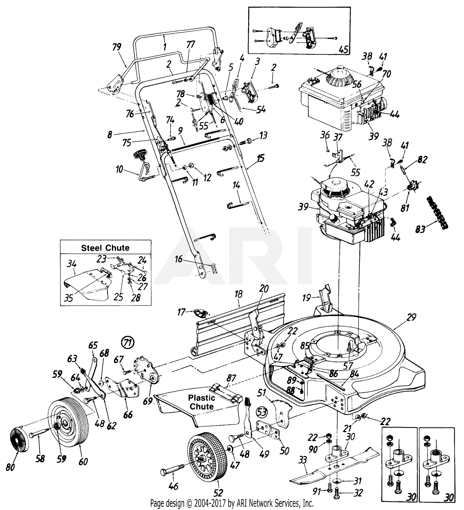 MTD 129-226R000 (1989) Parts Diagram for Parts