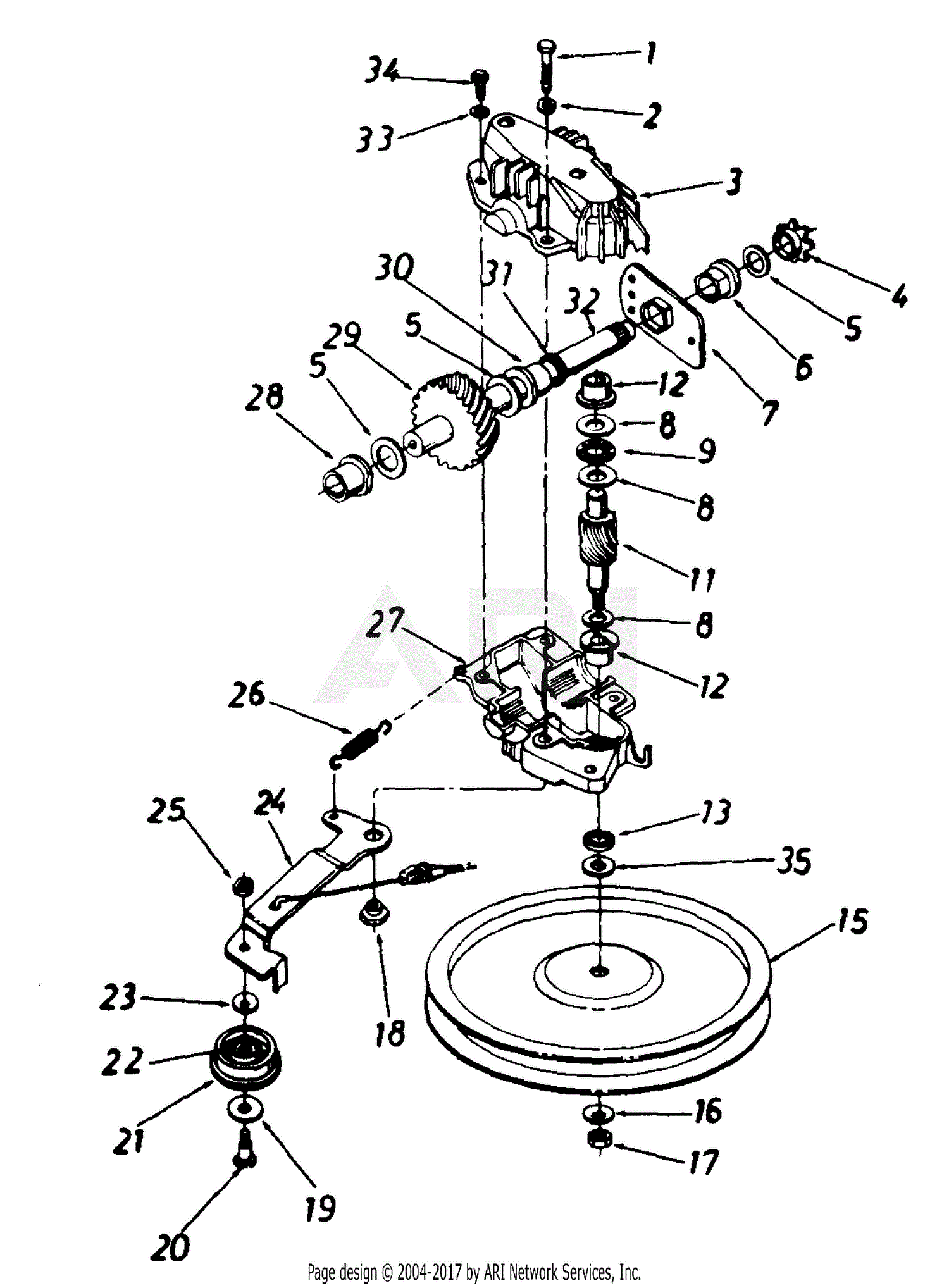 MTD 123488F000 (1993) Parts Diagram for Transmission Complete