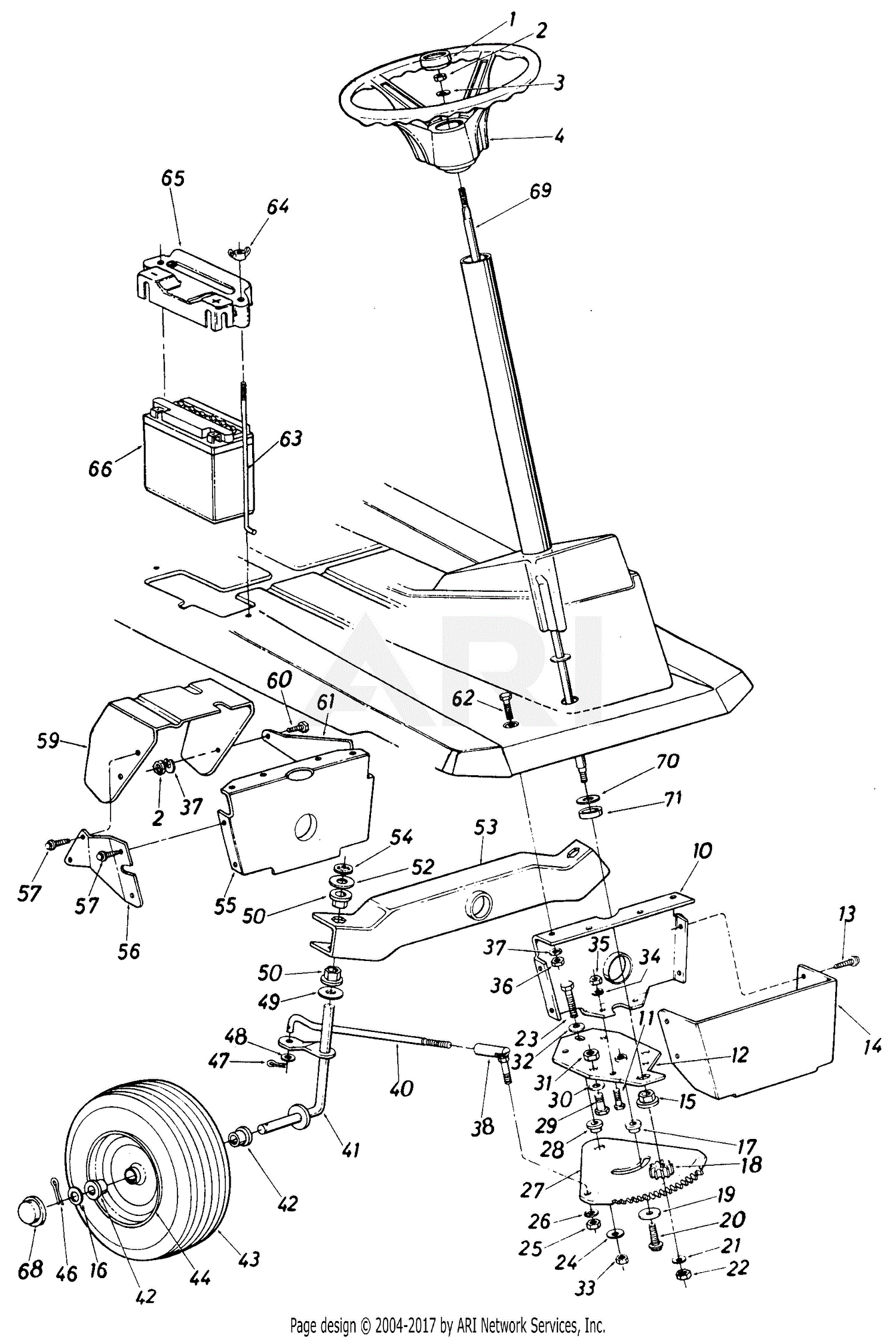 Murray 30 Inch Riding Mower Parts Diagram