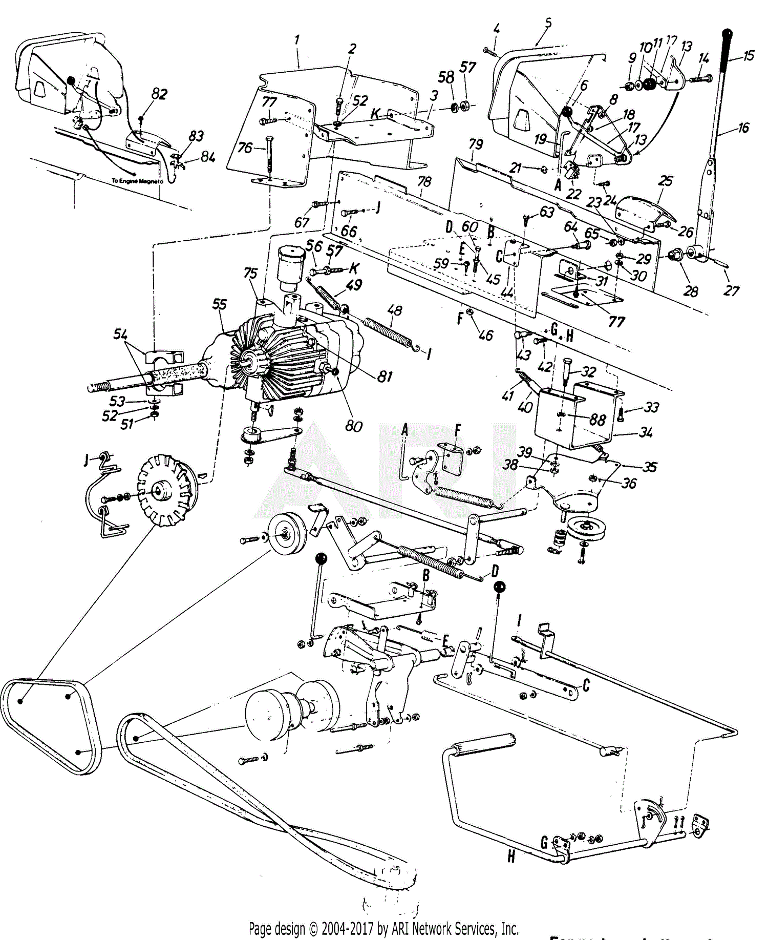 Mtd 136 782 000 1986 Parts Diagram For Parts